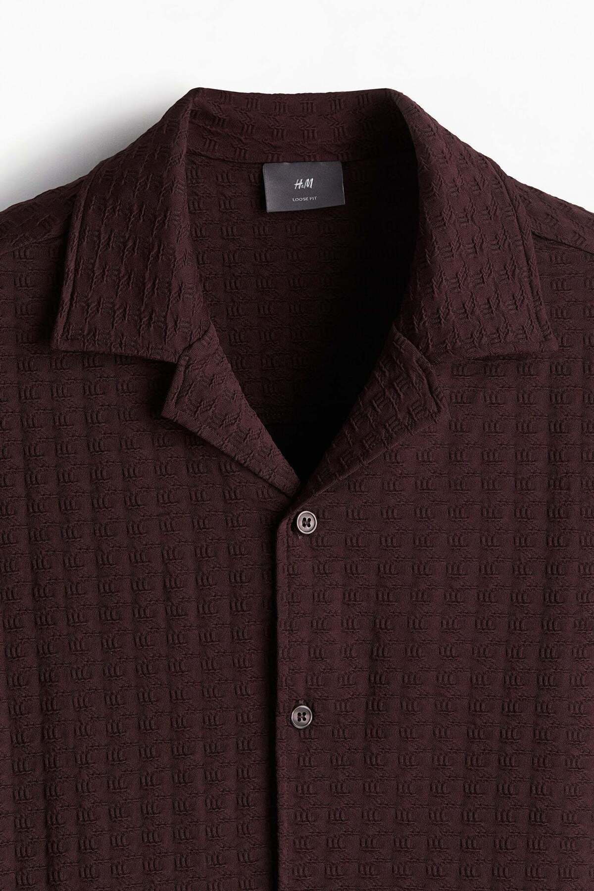 H&M-قميص منتجع فضفاض منقوش 1