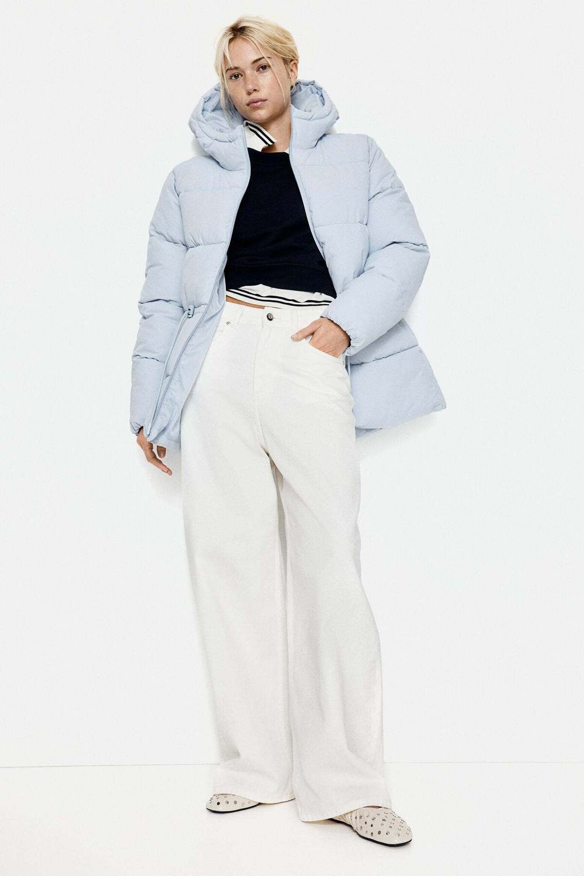 H&M-Oversized drawstring-waist puffer jacket 4