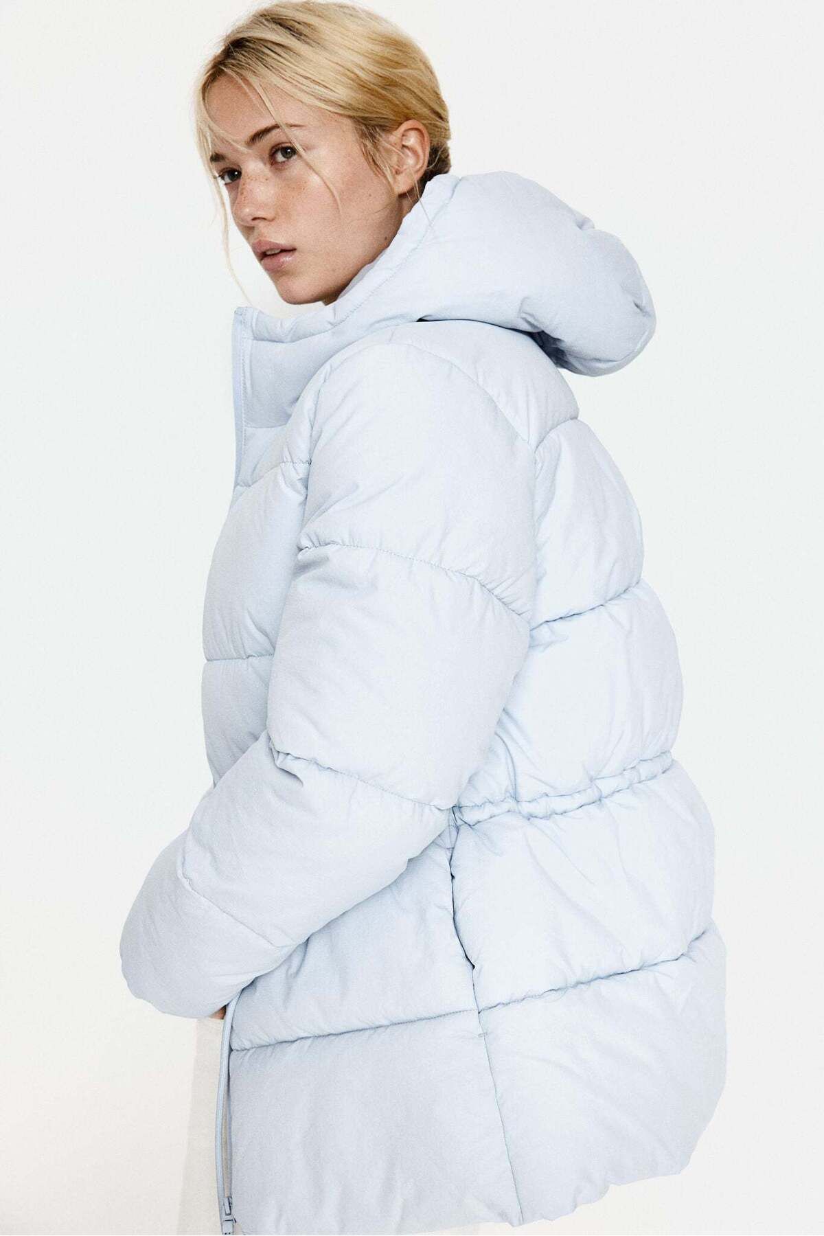 H&M-Oversized drawstring-waist puffer jacket 2