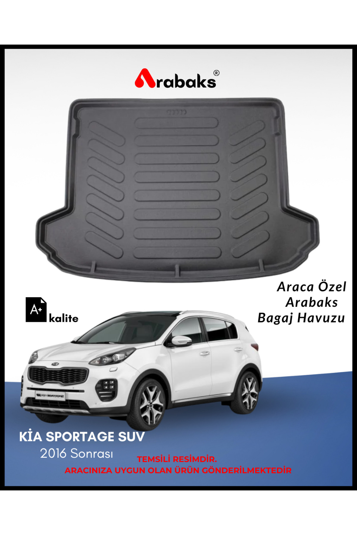 Arabaks Kia Sportage Suv 2016 Sonrası Bagaj Havuzu (A+ Kalite)