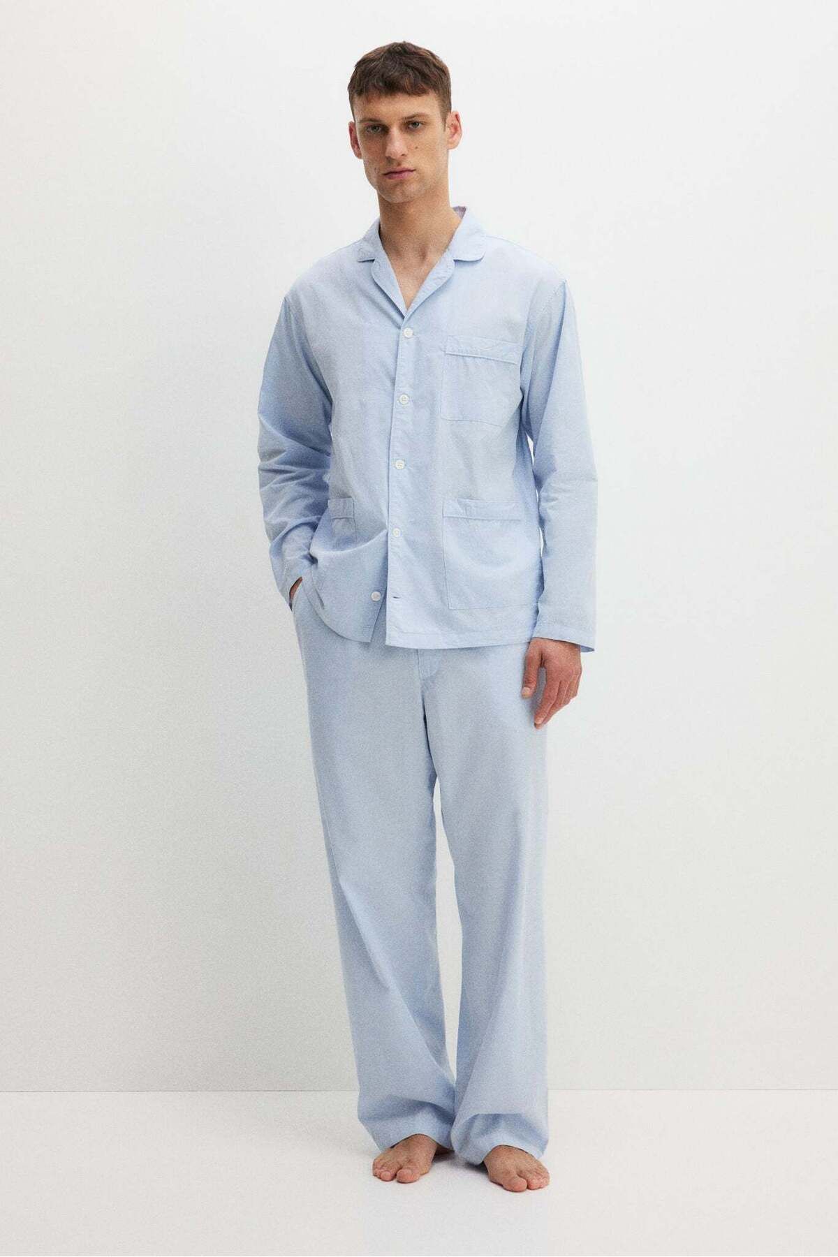 H&M-Cotton pyjama shirt and bottoms 6