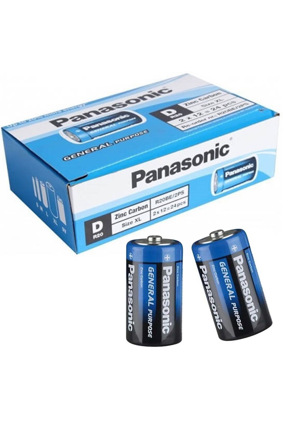 robotrend R20Be/2Ps Manganez Büyük D Boy 24Lü Pil (Paket Fiyati)