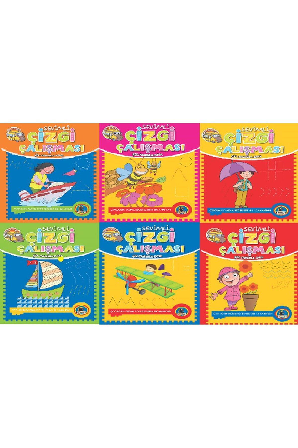 Karma Kitaplar Sevimli Çizgi Çalışması (6 Kitap Set)