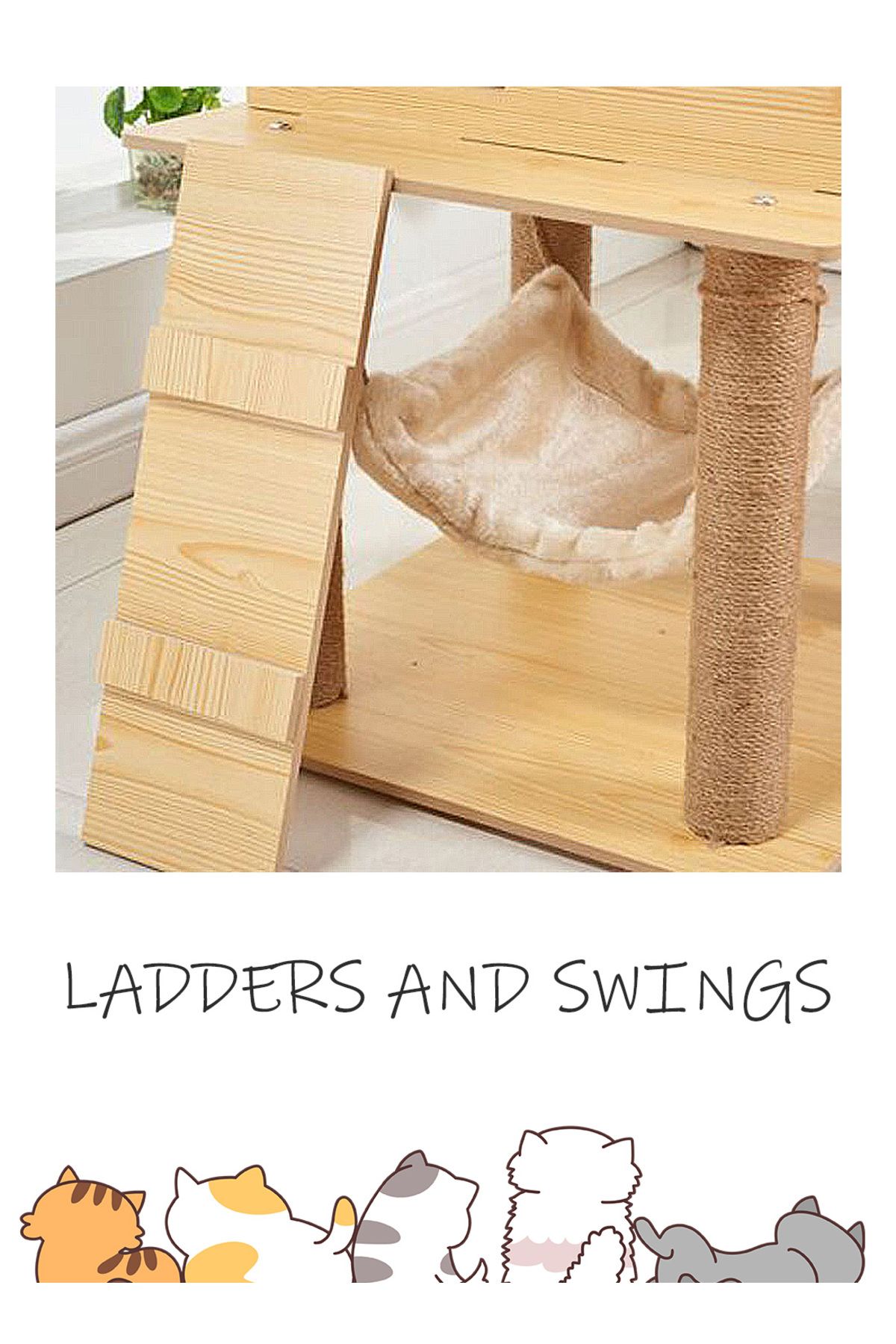 KidLe-Cat Climbing Frame Cat Nest Cat Tree Cat Jumping Platform 4