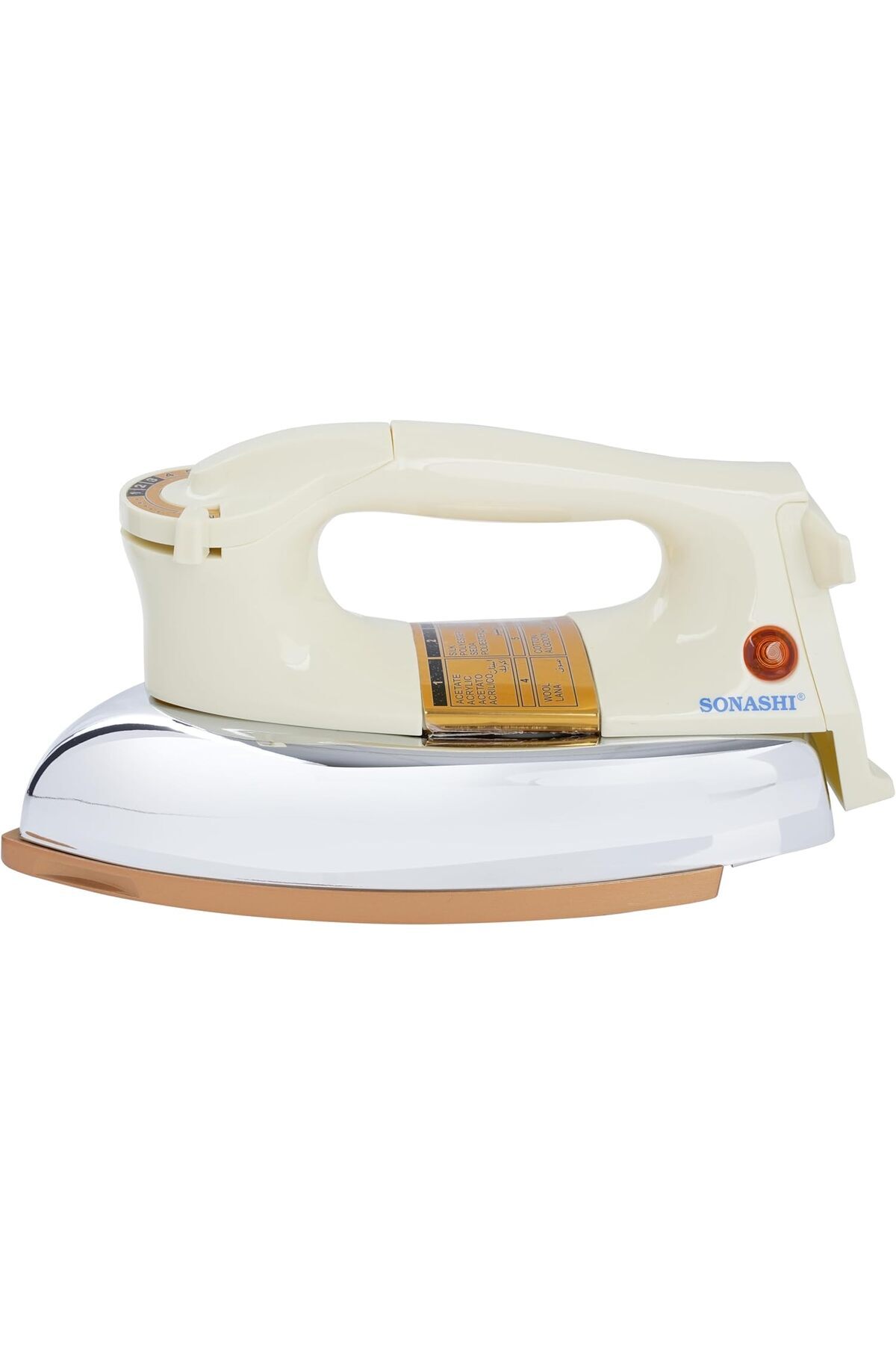sonashi-SHI-6011 Heavy Iron 1000-1200W with Thermostat, Overheat Protection & Non-Stick Soleplate 2