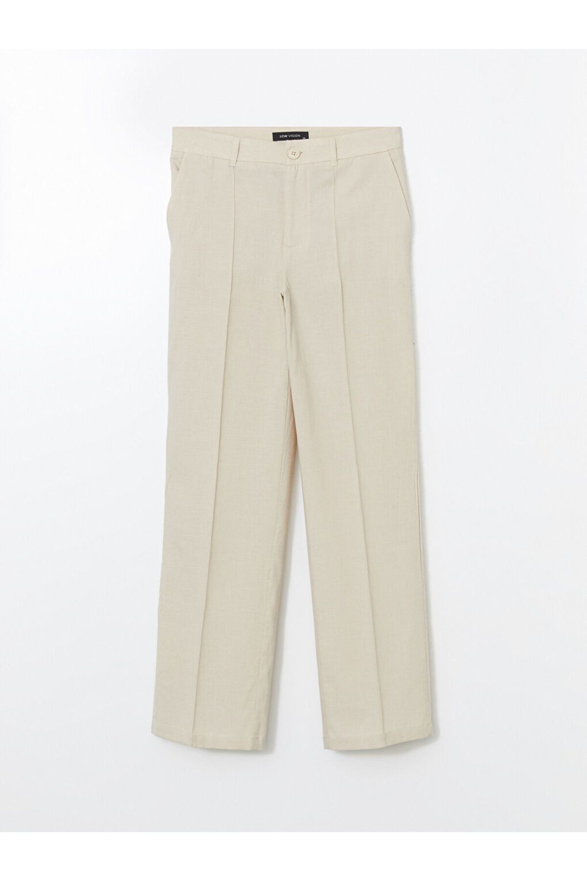 LC Waikiki Yeni Sezon Keten Karisimli Kadin Pileli Pantolon - S56563Z8