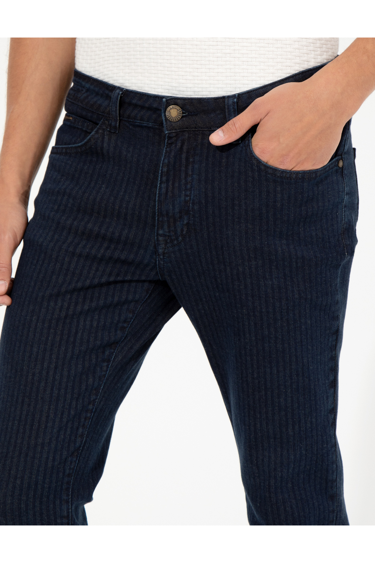 شلوار جین مردانه راسته فاق نرمال | پیر کاردین Pierre Cardin 640772 - تصویر 6