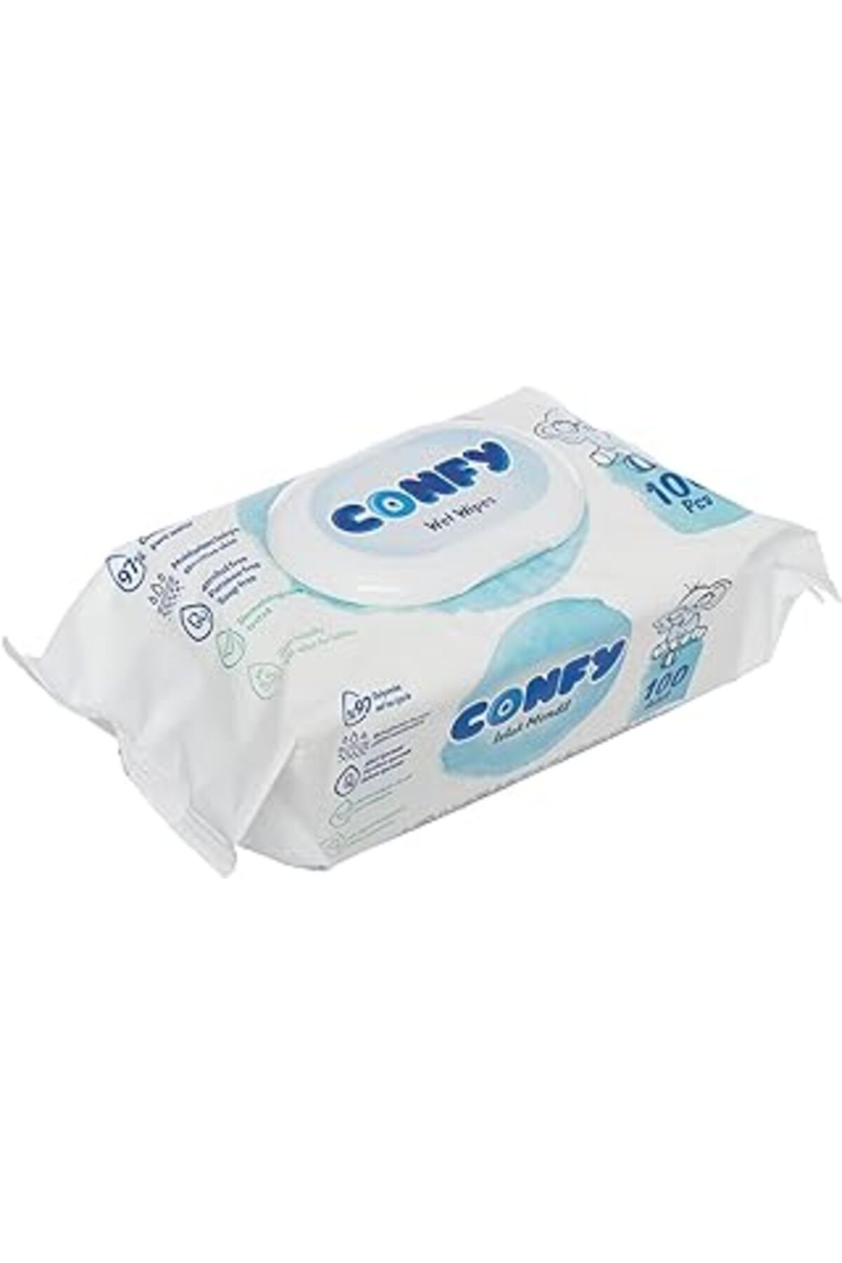 NZM TİCARET Confy Soft Care Sensitive Parabensiz Islak Mendil 1200 Yaprak (12 X 100 Adet)