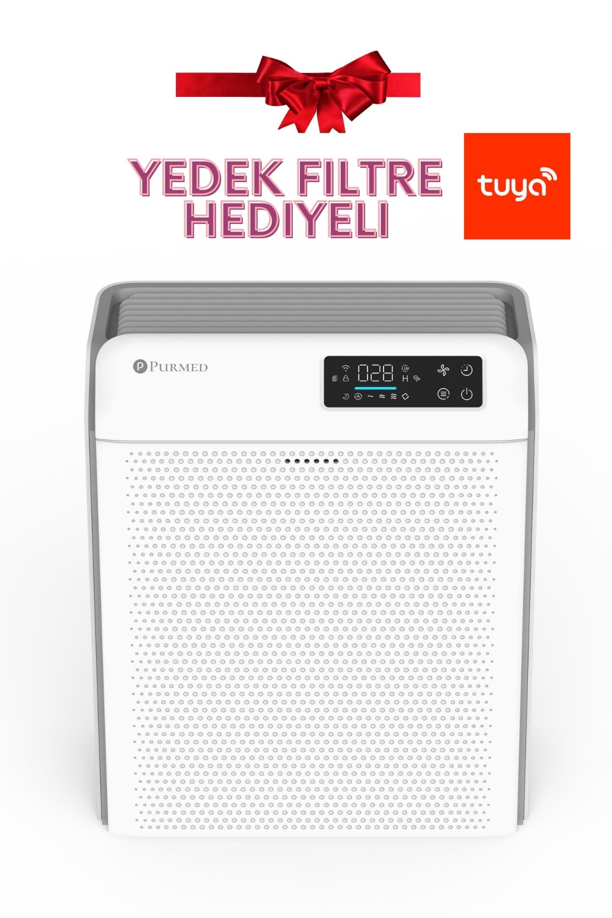 PURMED Pure Flat Hava Temizleme Cihazı, Iyonizer, Uv, Wi-fi, Yedek Hepa Filtre Hediyeli