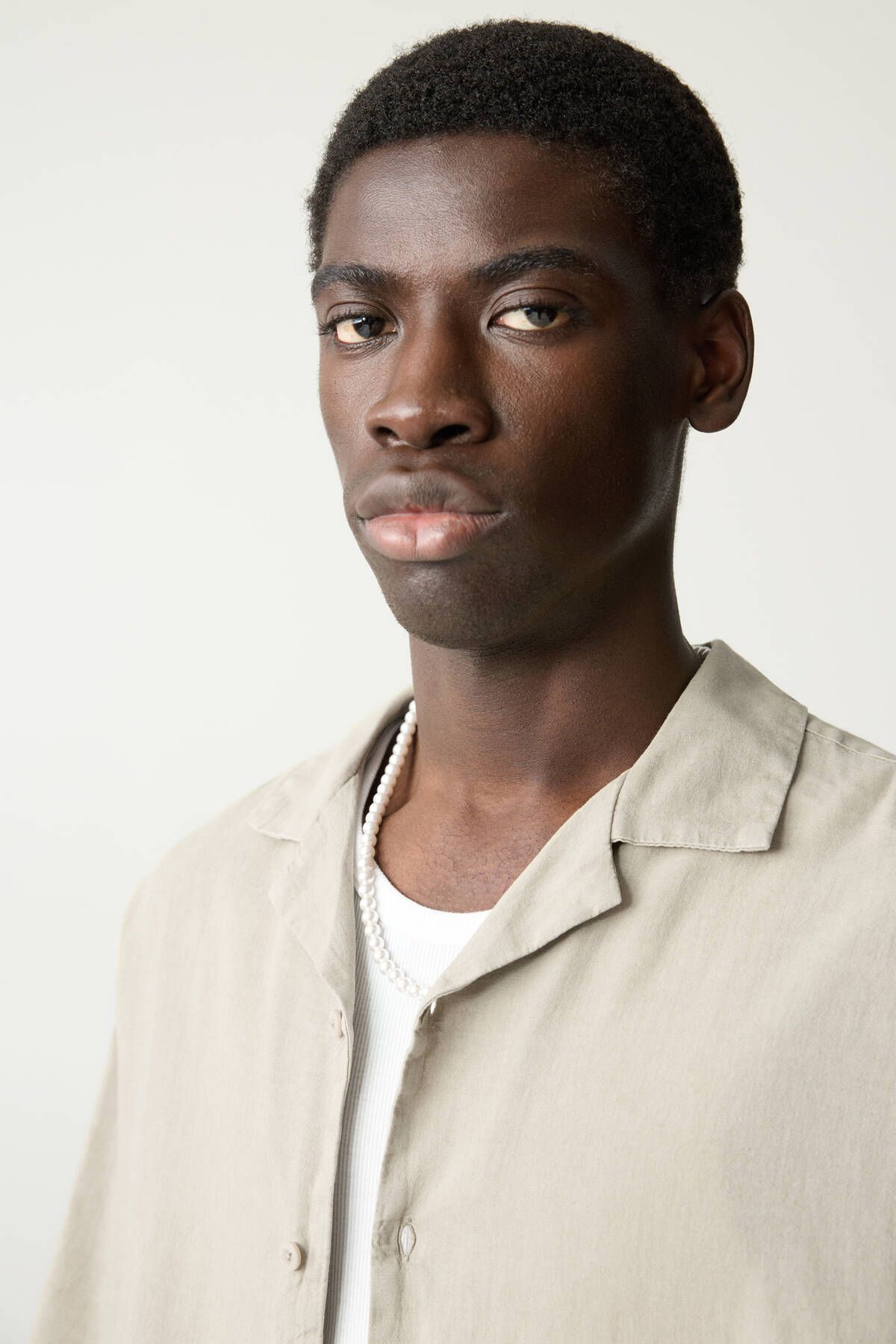 پیراهن / بلوز دکمه دار سبز مردانه آستین مخلوط و کوتاه Pull Bear Pull & Bear
