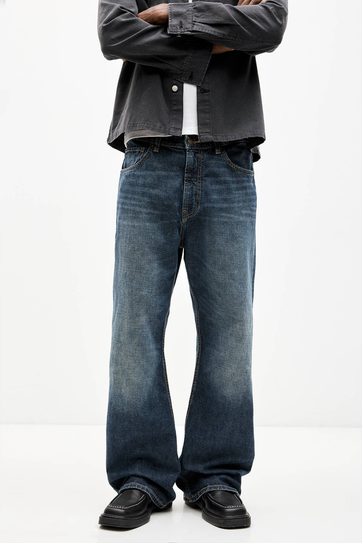 Pull & Bear-Loose flared jeans 3