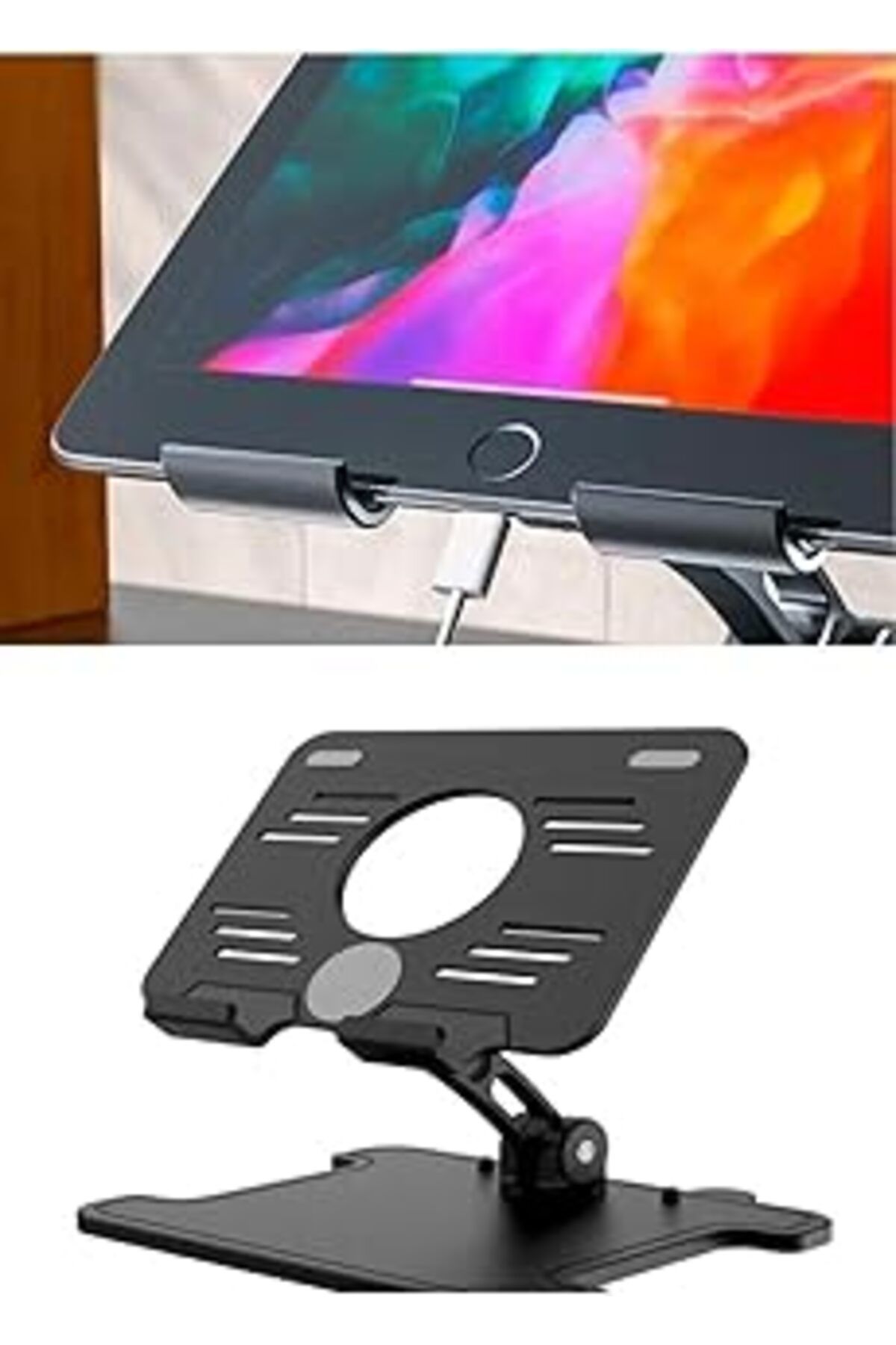 Mu Art Optana Taşınabilir Katlanabilir Masaüstü Tablet Standı Taşınabilir Tablet Şarj Standı Ayarlanabilir