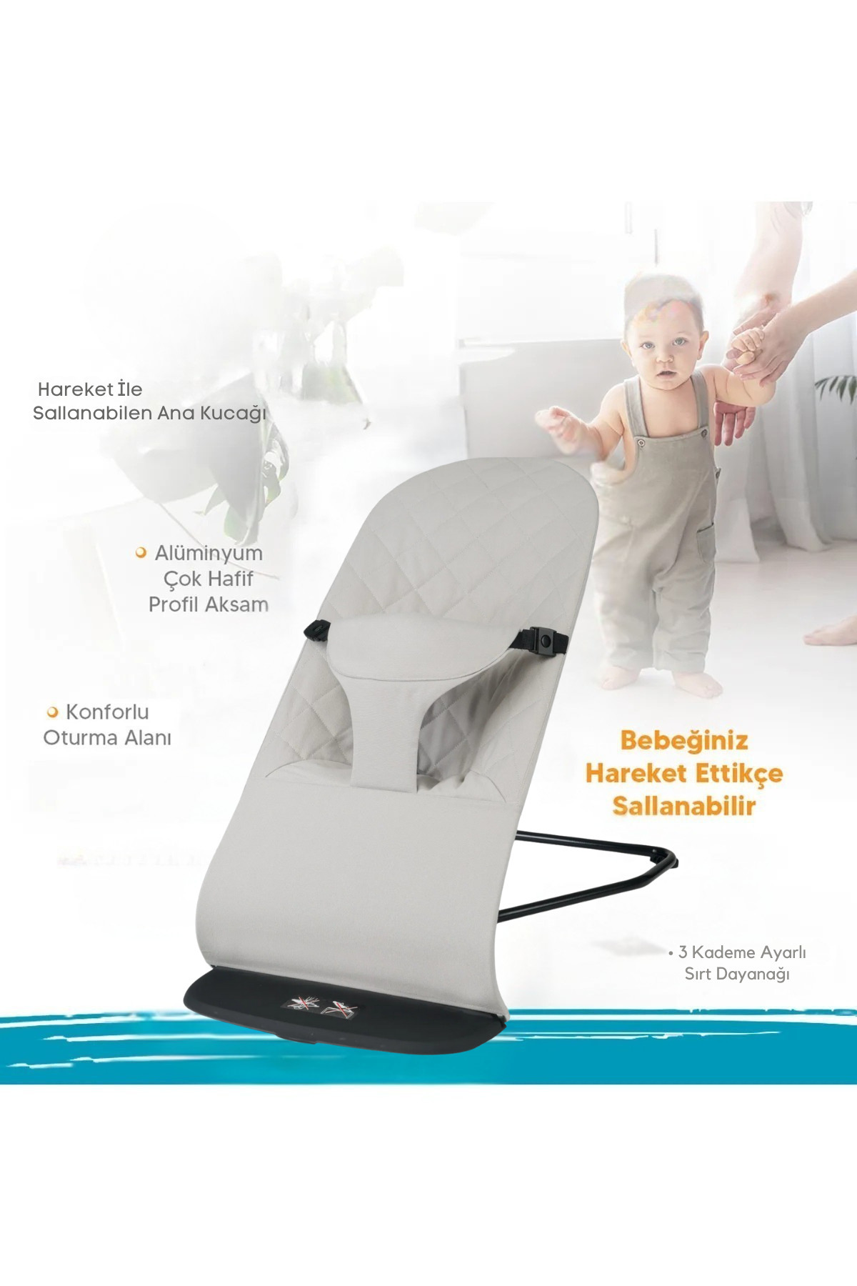 mamie Convers  Kademeli Sallanır Kolay Taşınabilen Üç Kademeli Anakucağı fotoğrafı 5 (önizleme)