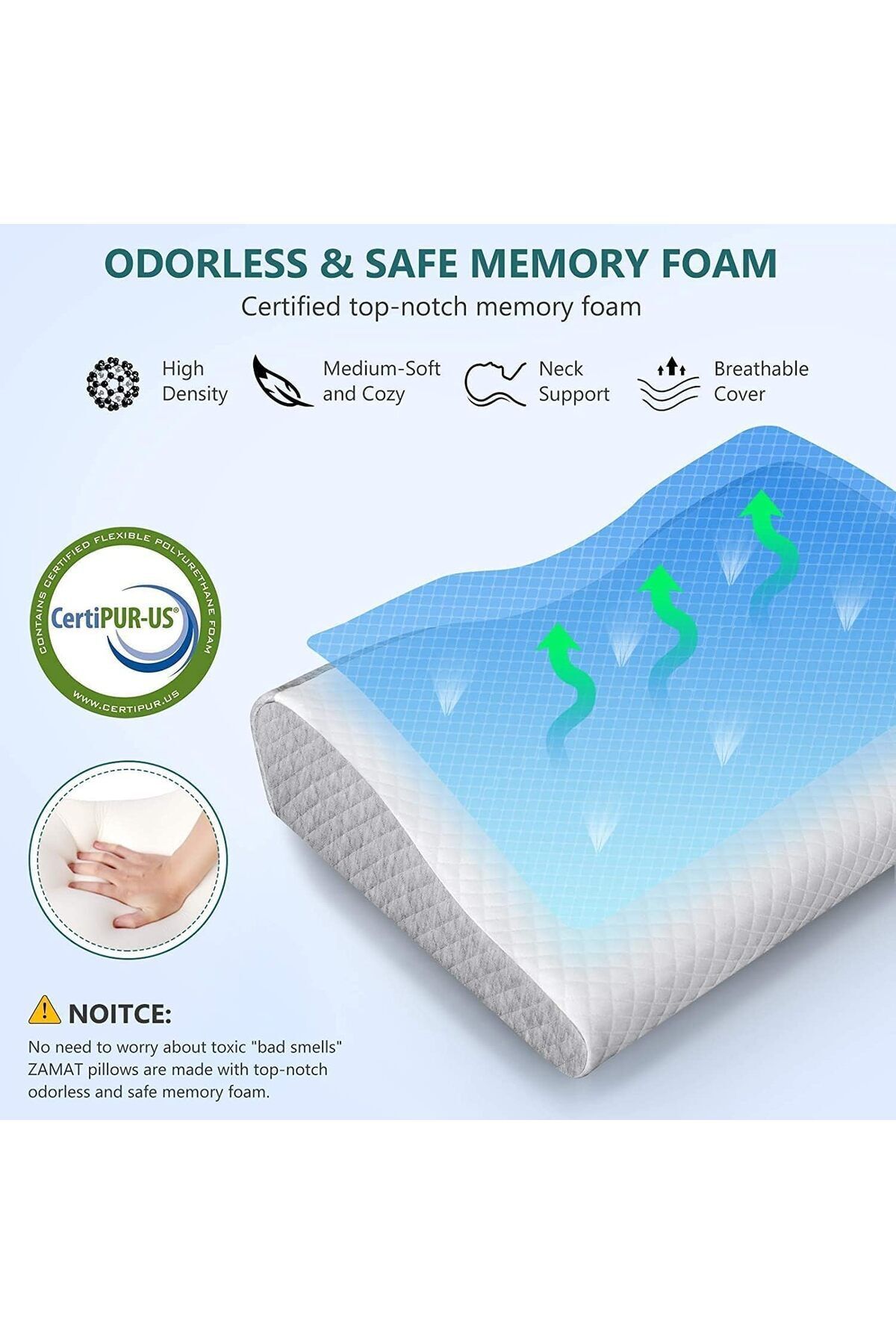 COOYA-Neck Pillows, Can relieve cervical spine pain, Removable and washable, Bed Pillows for Side 6