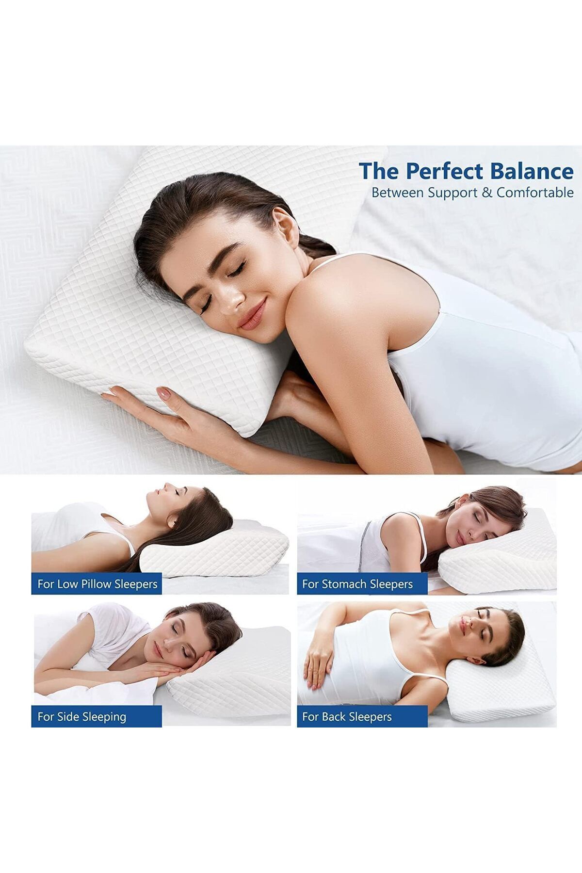 COOYA-Neck Pillows, Can relieve cervical spine pain, Removable and washable, Bed Pillows for Side 7
