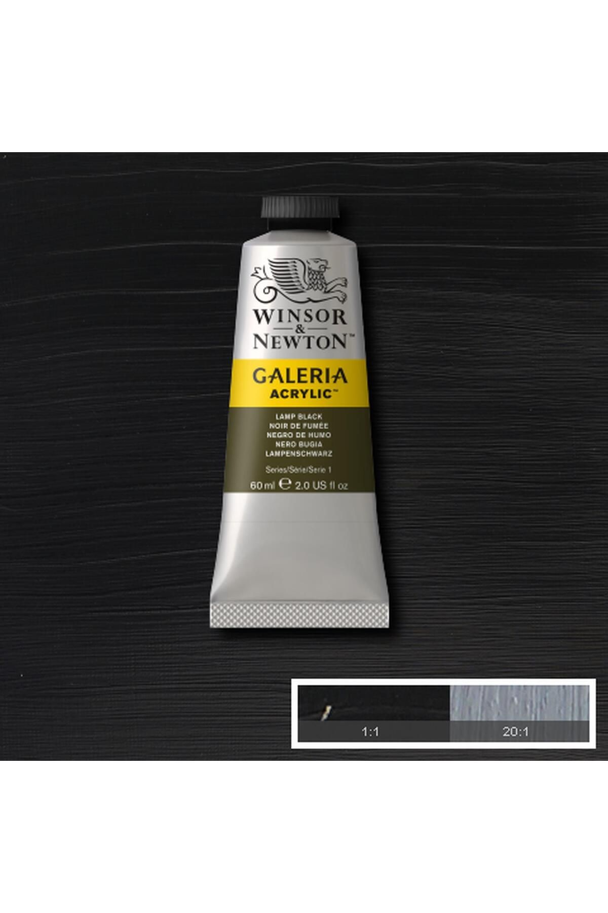 Winsor Newton Winsor & Newton Galeria Akrilik Boya 60ml Lamp Black 337