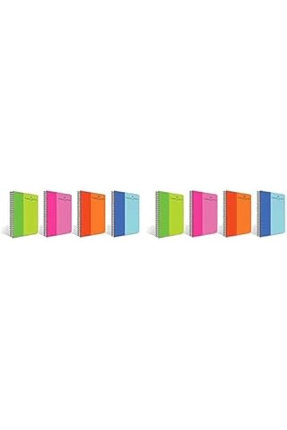 NZM TİCARET Faber-Castell Bicolor Spiralli Defter Seti (A4 Çizgili + Kareli, 2X80 Yaprak)