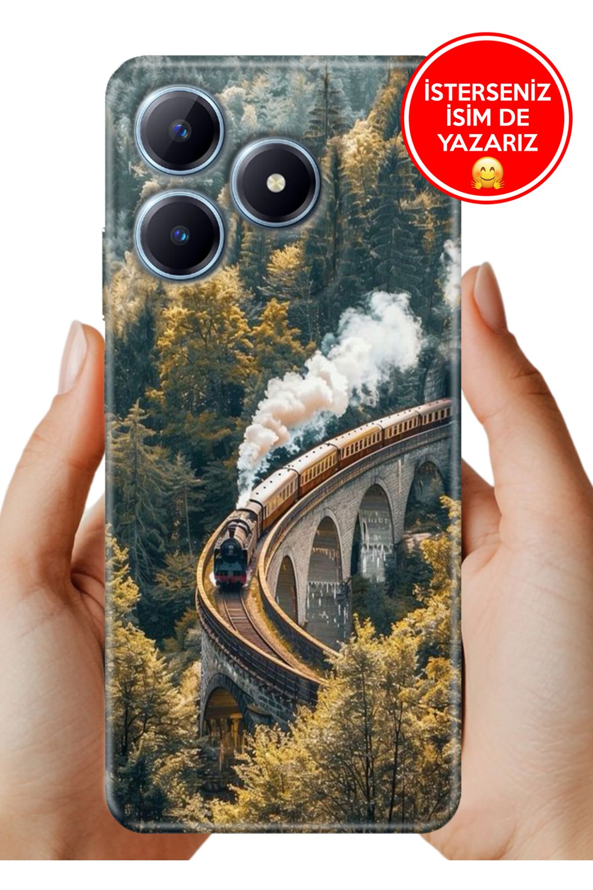 realme C63 Uyumlu Kılıf Desenli Baskılı Kamera Korumalı ZRR Silikon Train Travel