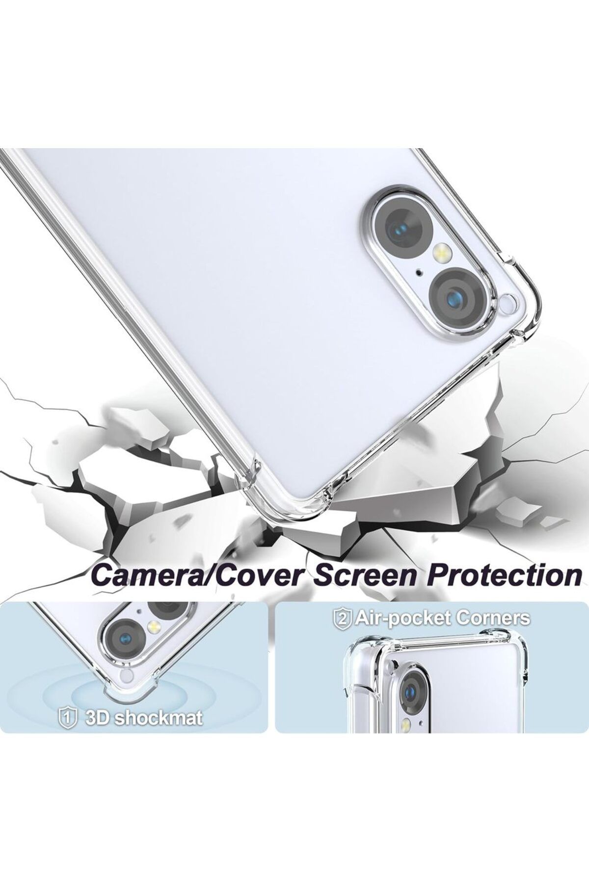 Choice-For Xperia 5 III Transparent TPU Transparent Phone Case for Sony Xperia 1 VI V 5 IV 10 III II Protec 2
