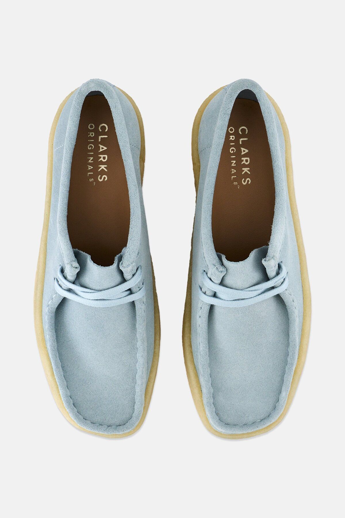 CLARKS-حذاء Wallabee Cup القياسي النسائي برباط، أزرق سماوي 3