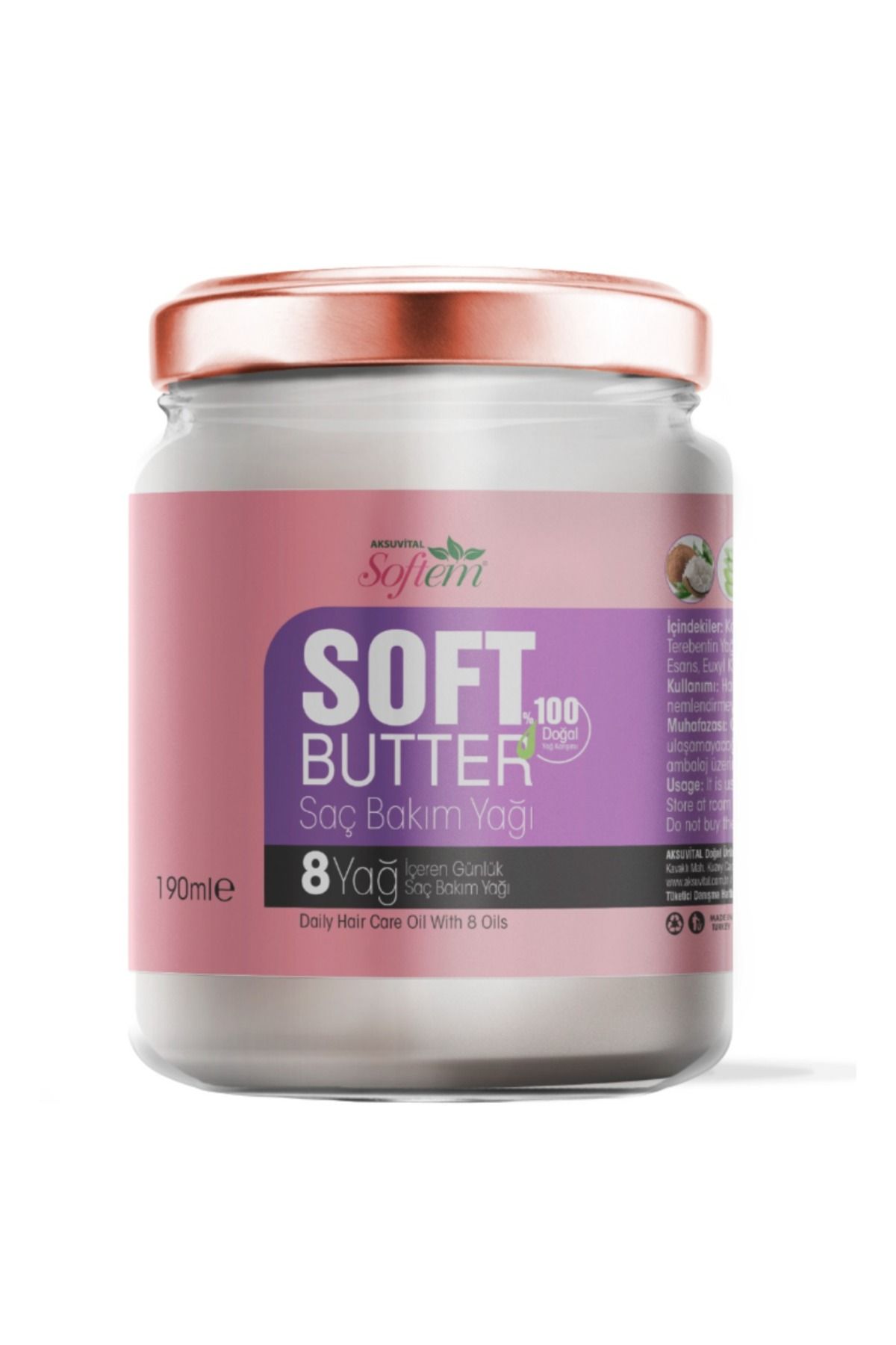 Aksu Vital Soft Butter 8 Yağ İçeren Saç Bakım Yağı 190 ml