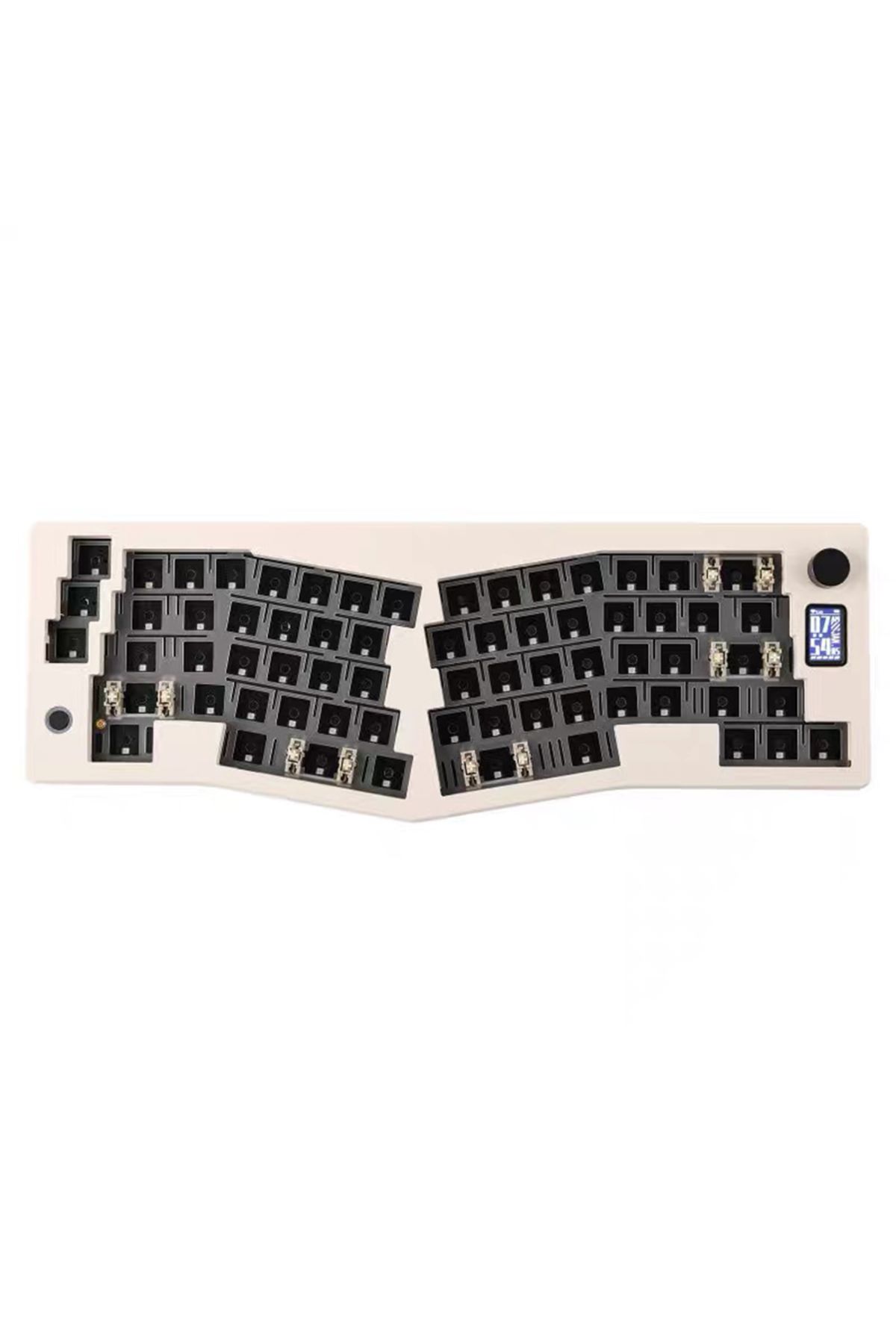 Choice-Milk coffee color ABM066 Barebones Kit Alice-layout VIA-programmable Hot Swappable Bluetooth/2.4Ghz/ 1