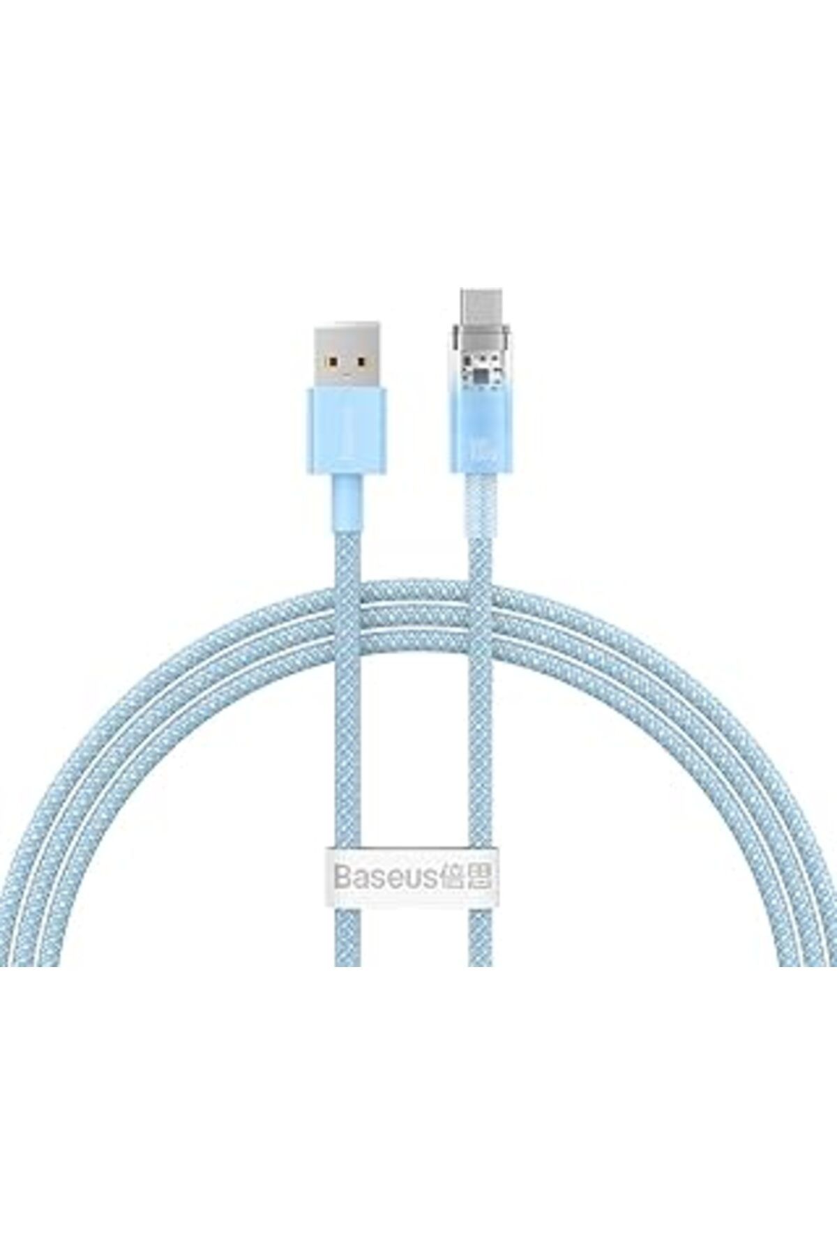 Pazarcan Explorer Serisi Hızlı Şarj Kablosu Akıllı Sıcaklık Kontrolü Usb To Type-C 100W, 1M, Mavi
