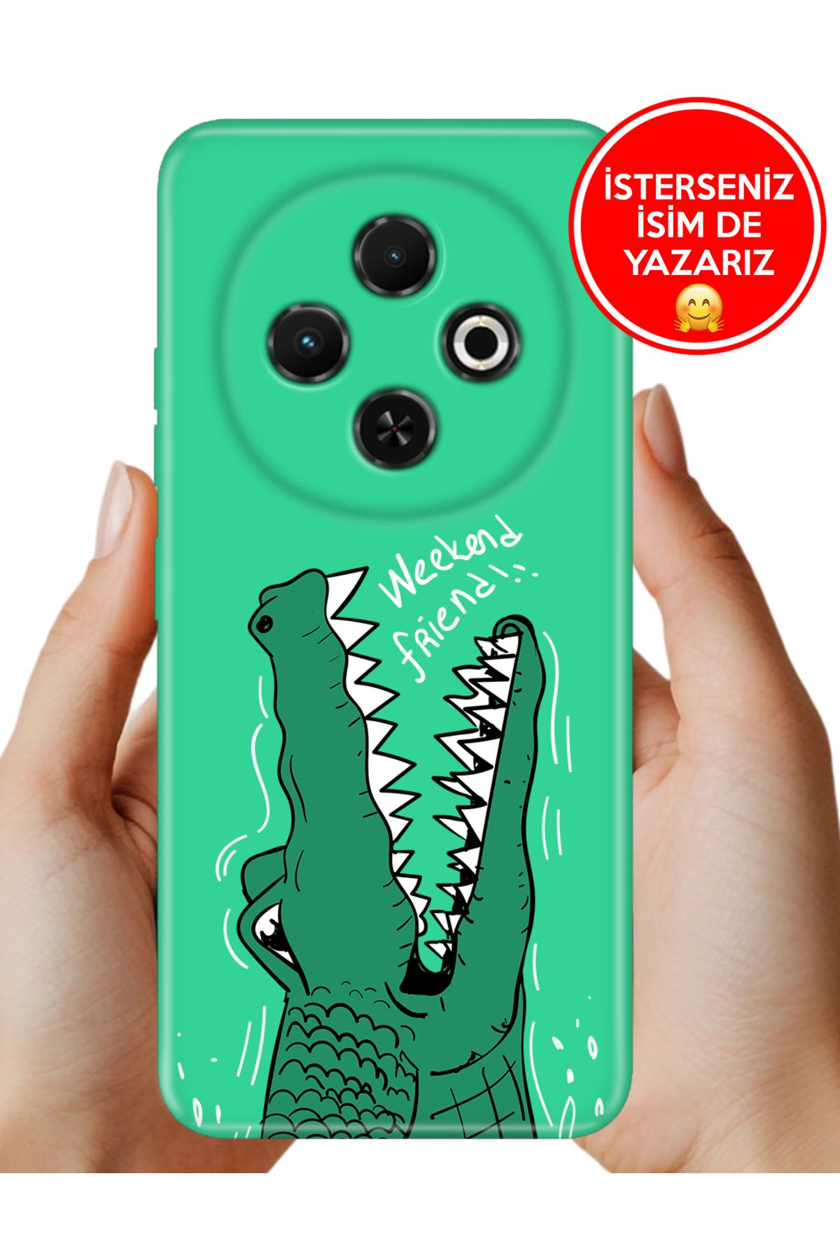 TECNO Spark 30C Kılıf FullCover Resimli Desenli Silikon Crocodile