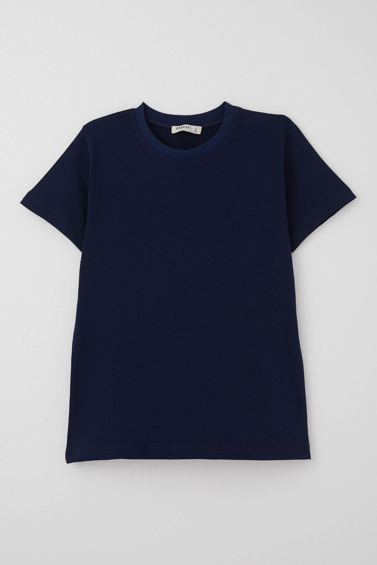 Breeze-Navy Blue Boy's T-Shirt 4-14 Years Basic 1