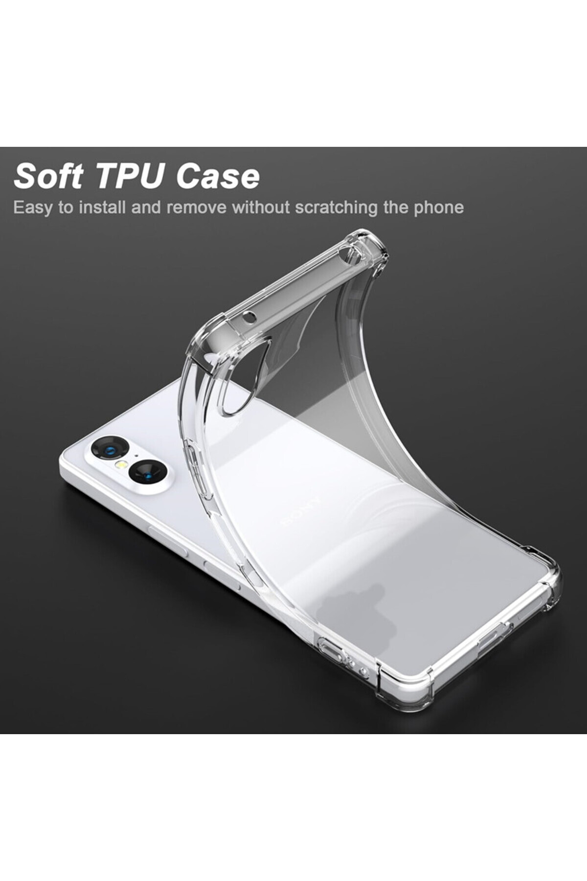 Choice-For Xperia 5 III Transparent TPU Transparent Phone Case for Sony Xperia 1 VI V 5 IV 10 III II Protec 4