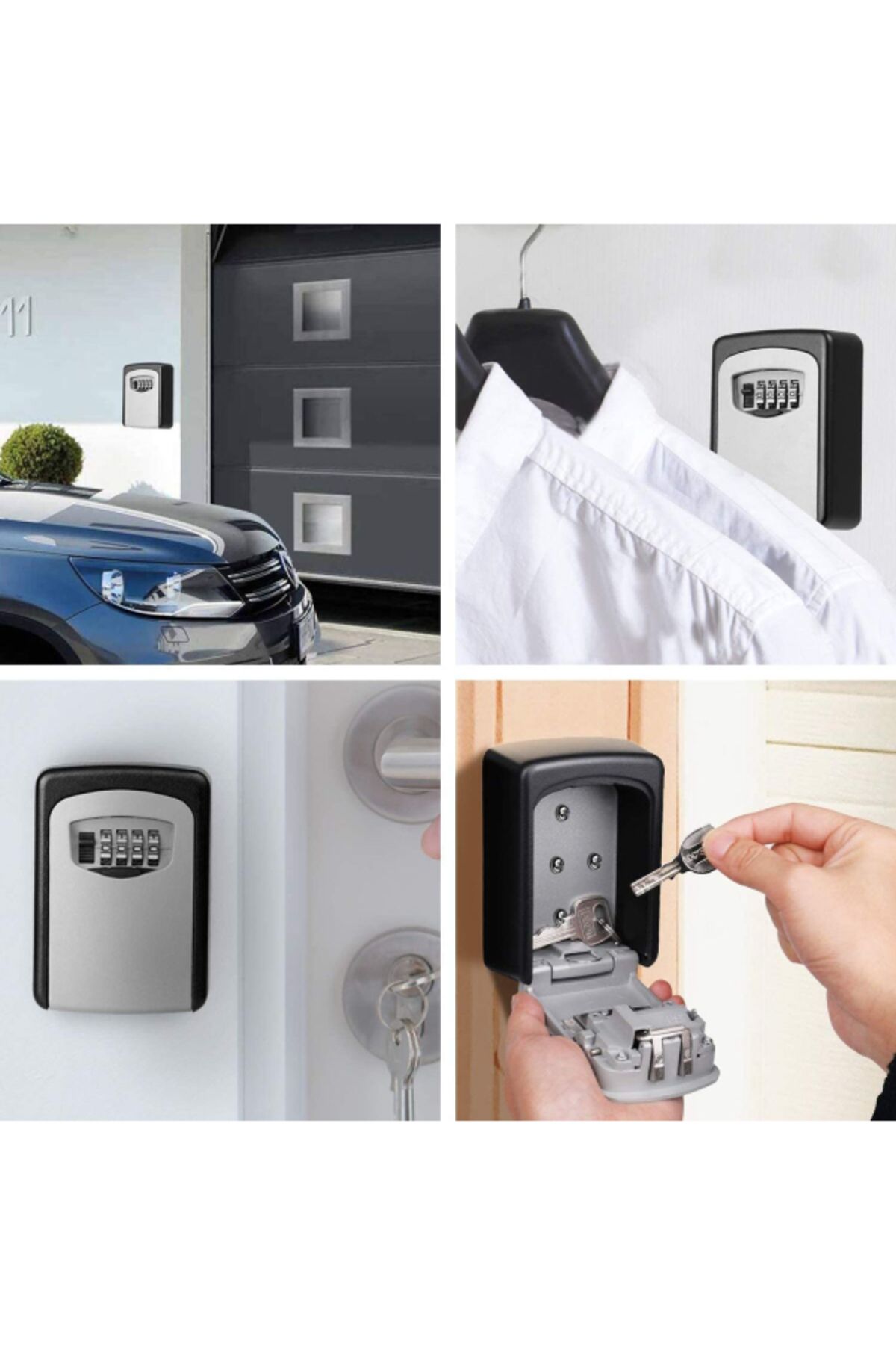 Tactix-Durable Solid Cast Iron 4-Digit Code Access Key Safe Box with Code 5