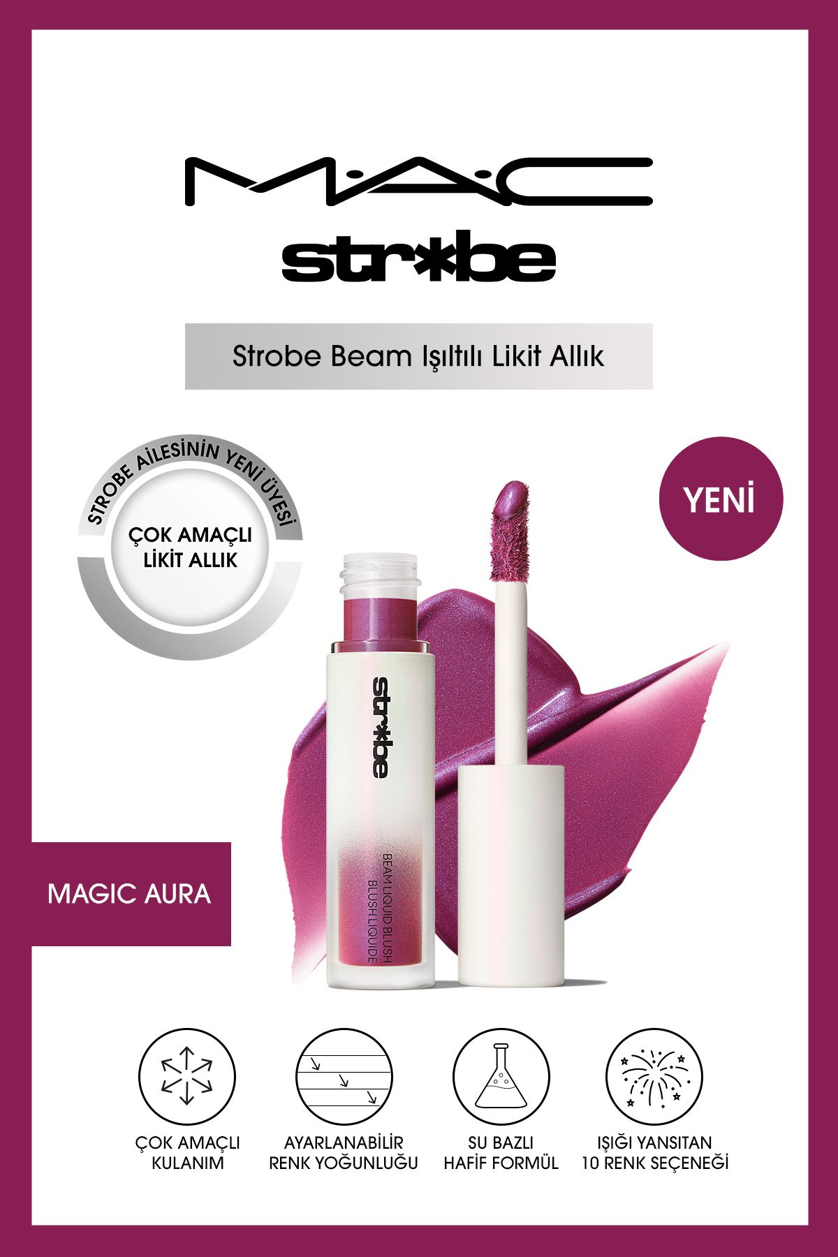 Strobe Beam Işıltılı Çok Amaçlı Likit Allık - Magic Aura 4.3 ml