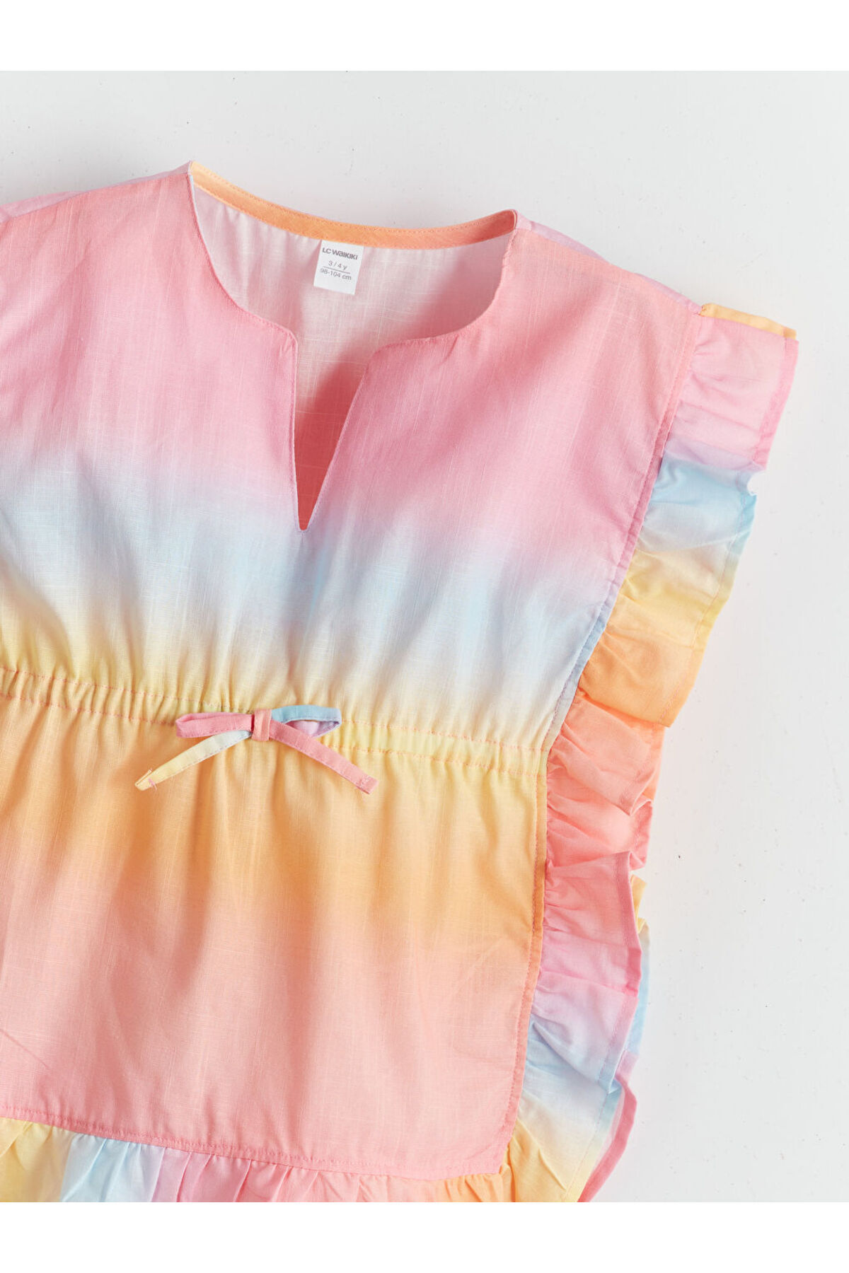 LC Waikiki LCW Kids Renk Bloklu Kız Çocuk Bikini Üst fotoğrafı 3 (önizleme)