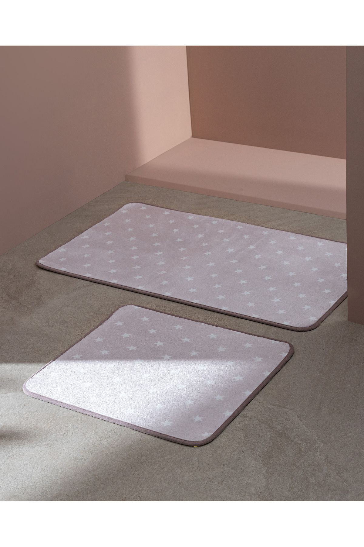 Félicité Yıldızlı 2'li Banyo Paspası - Pembe