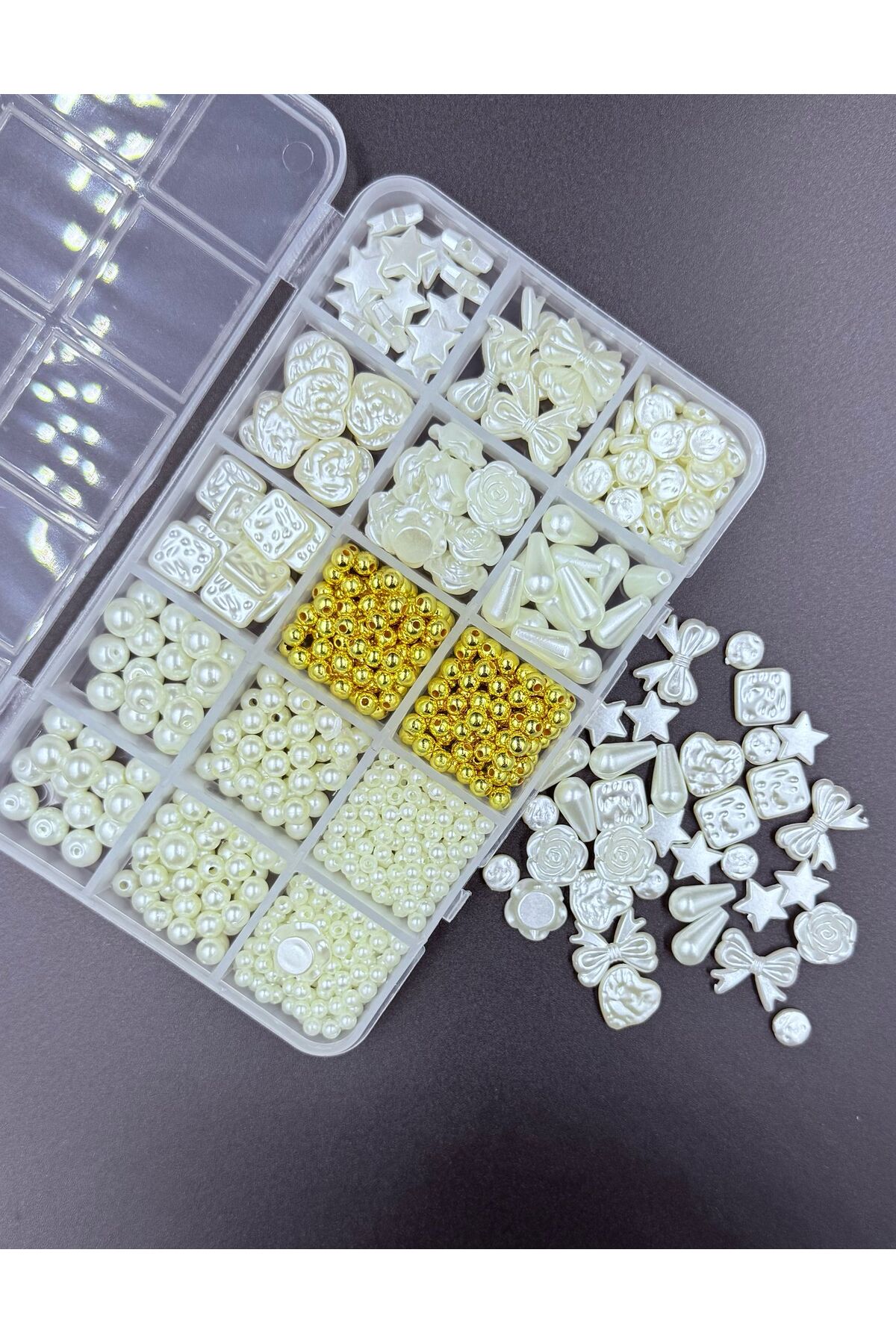 15 Piece Spacer and Pearl Set Bracelet Necklace Jewelry Making Materials
