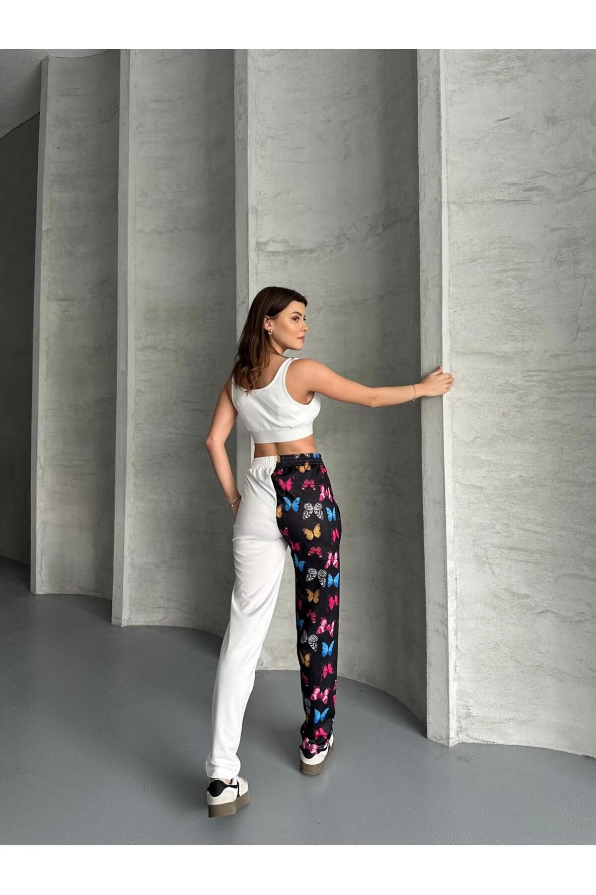 RPT MODA-Digital Printed Double Color Patterned Comfortable High Waist Jogger Bottom Tracksuit 3