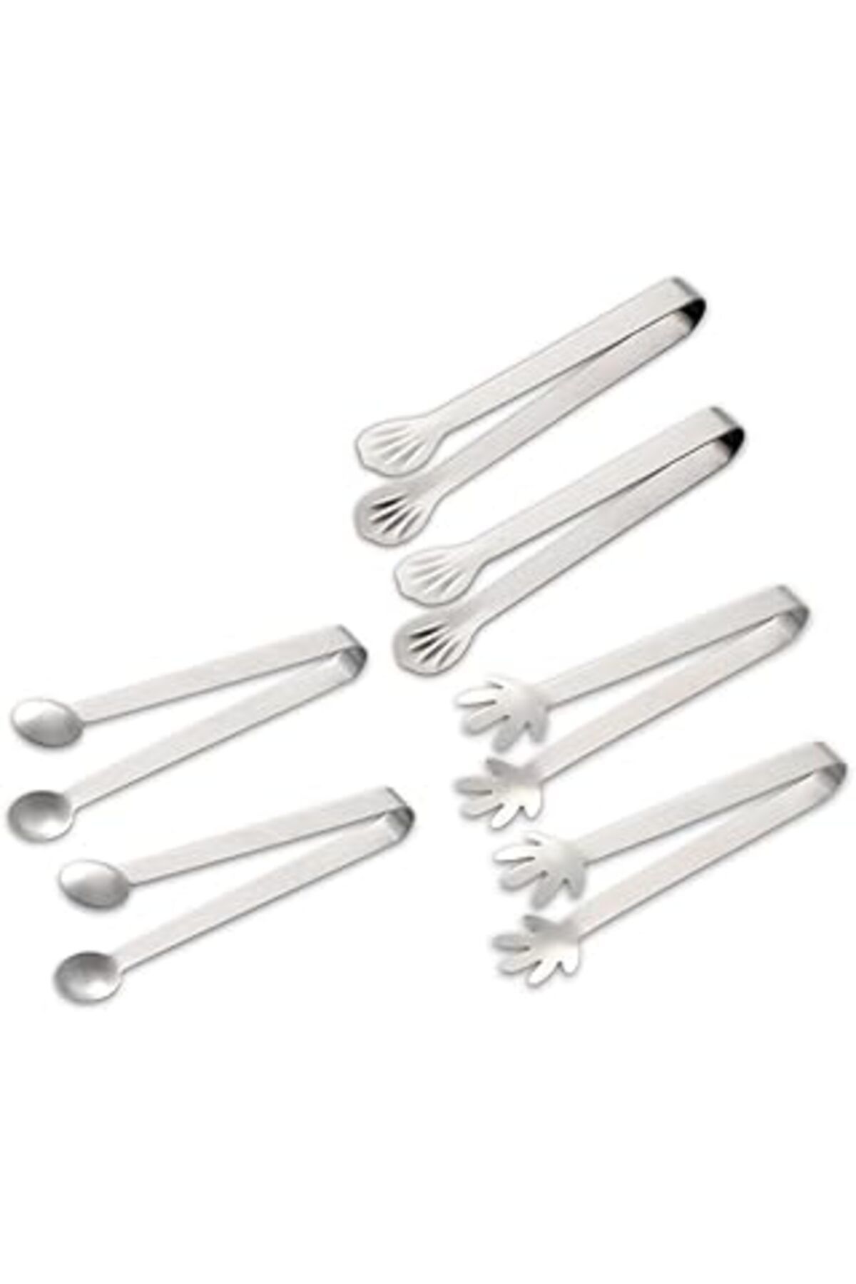 Mu Art X Spring Paslanmaz Çelik Yiyecek Maşası, Rock Candy Maşası, Paslanmaz Çelik Mini Servis Maşası, Buz