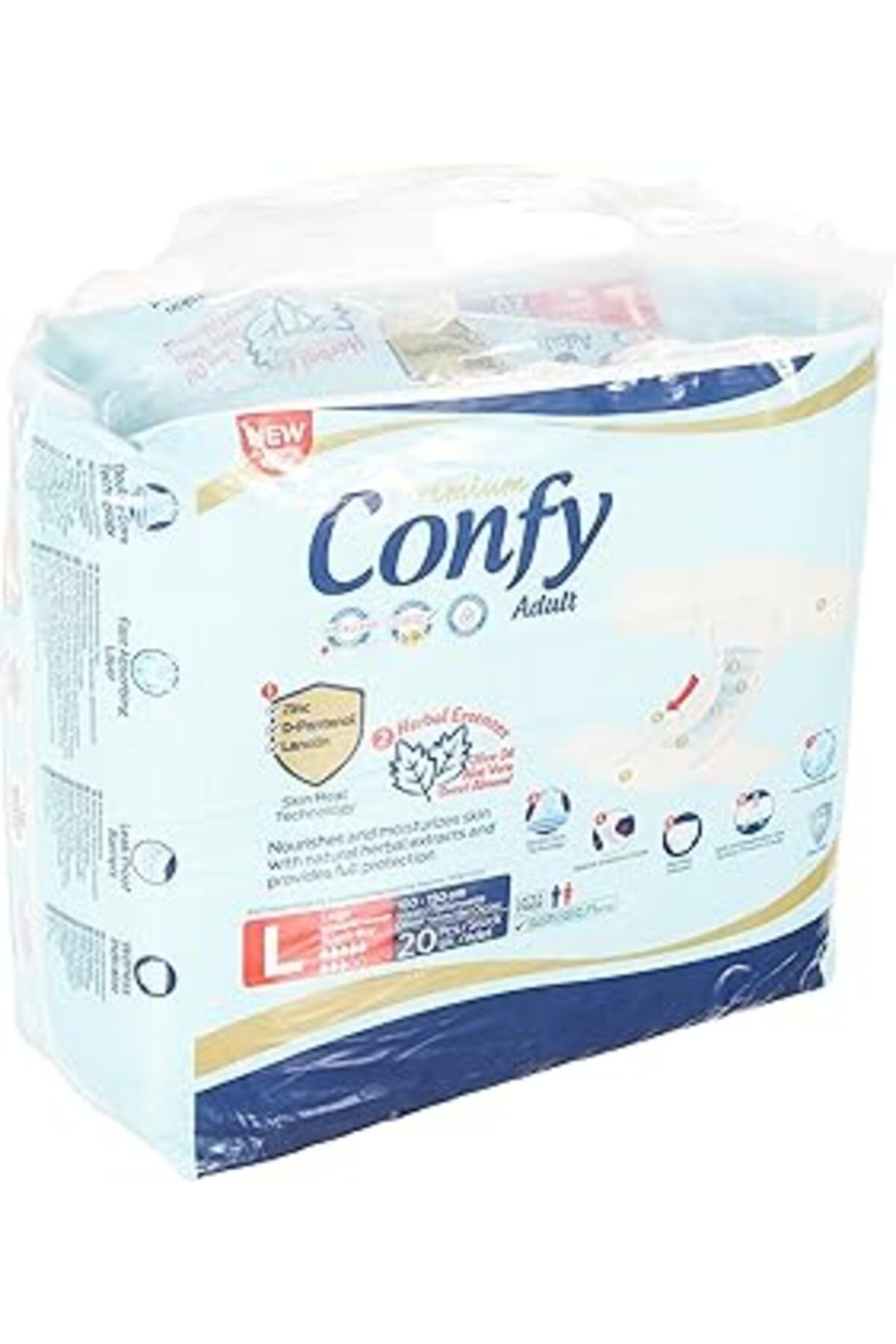 Mu Art Ahşap Confy Premium Adult Yetişkin Bezi Large Beden L (1 X 20 ADET)