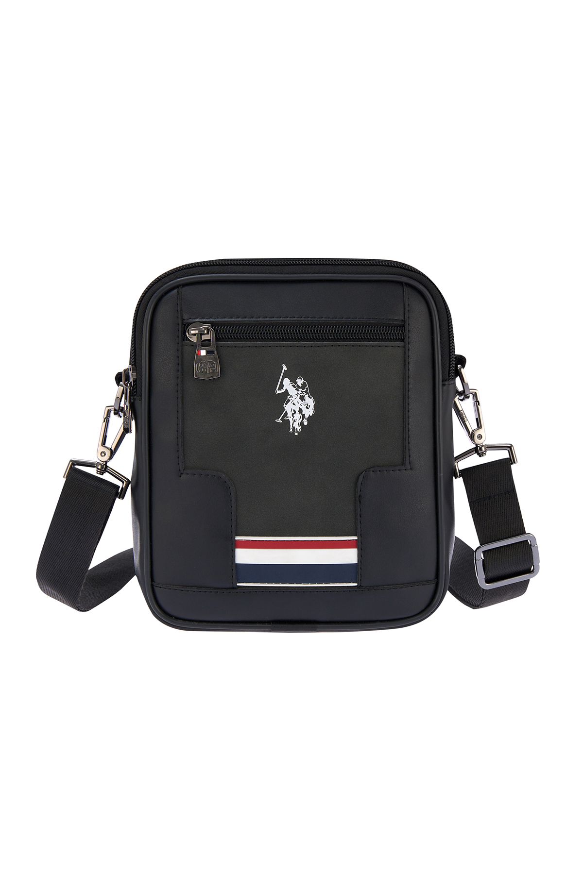 BASE. پولو اسن. 25046 کیف شانه چرم وگان کیف مسنجر BLACK U.S. Polo Assn.