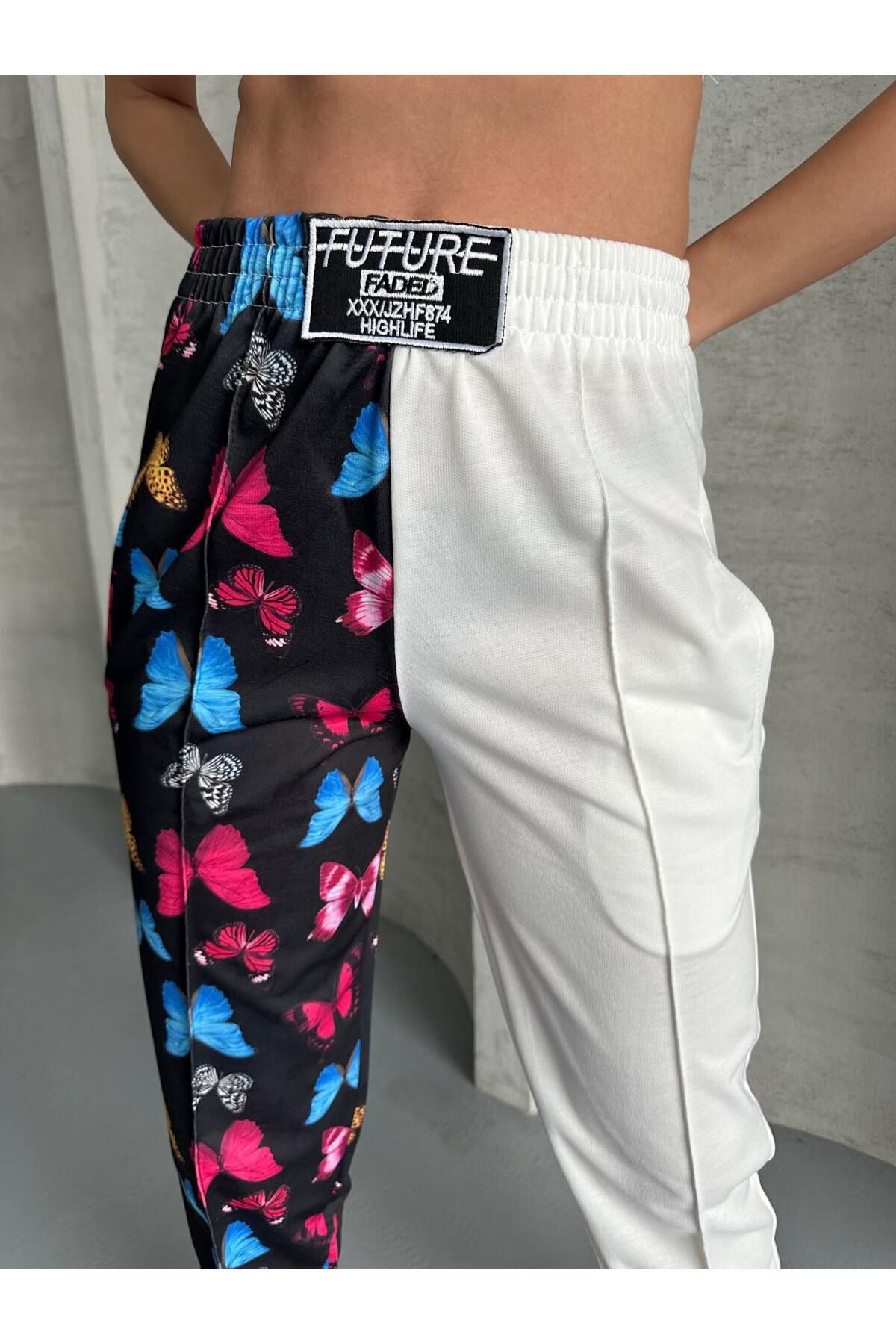 RPT MODA-Digital Printed Double Color Patterned Comfortable High Waist Jogger Bottom Tracksuit 5