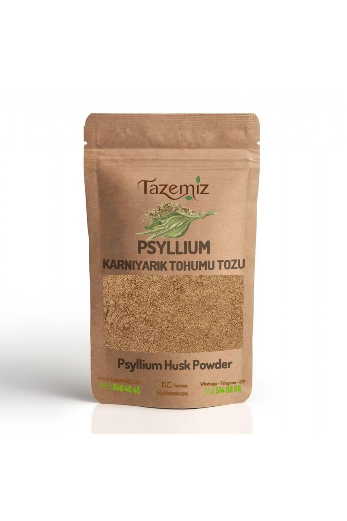 TAZEMİZ Karnıyarık Tohumu Tozu ( Psyllium Tozu ) 500gr