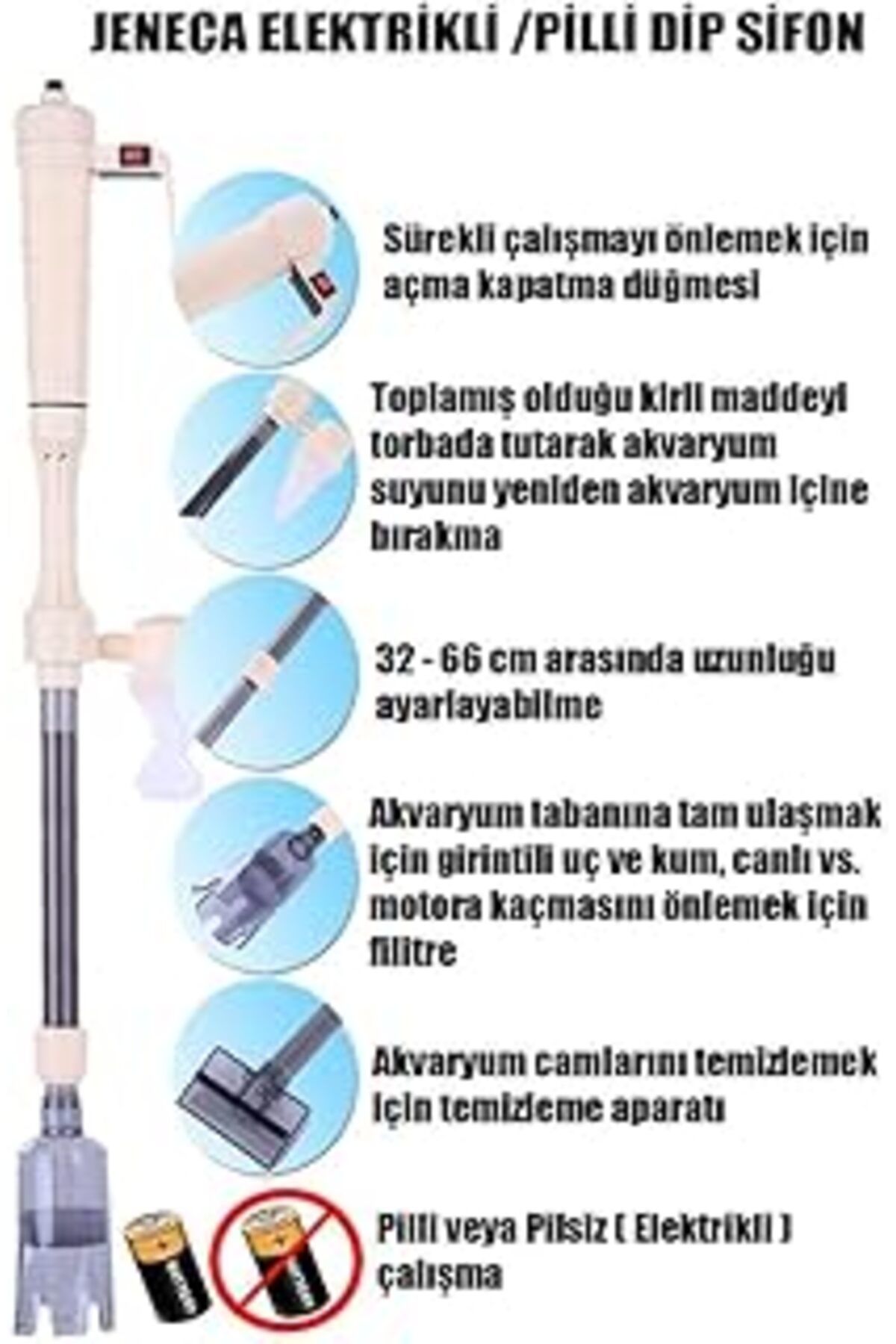 Pazarcan Jeneca Adaptörlü Ve Pilli Dip Süpürgesi