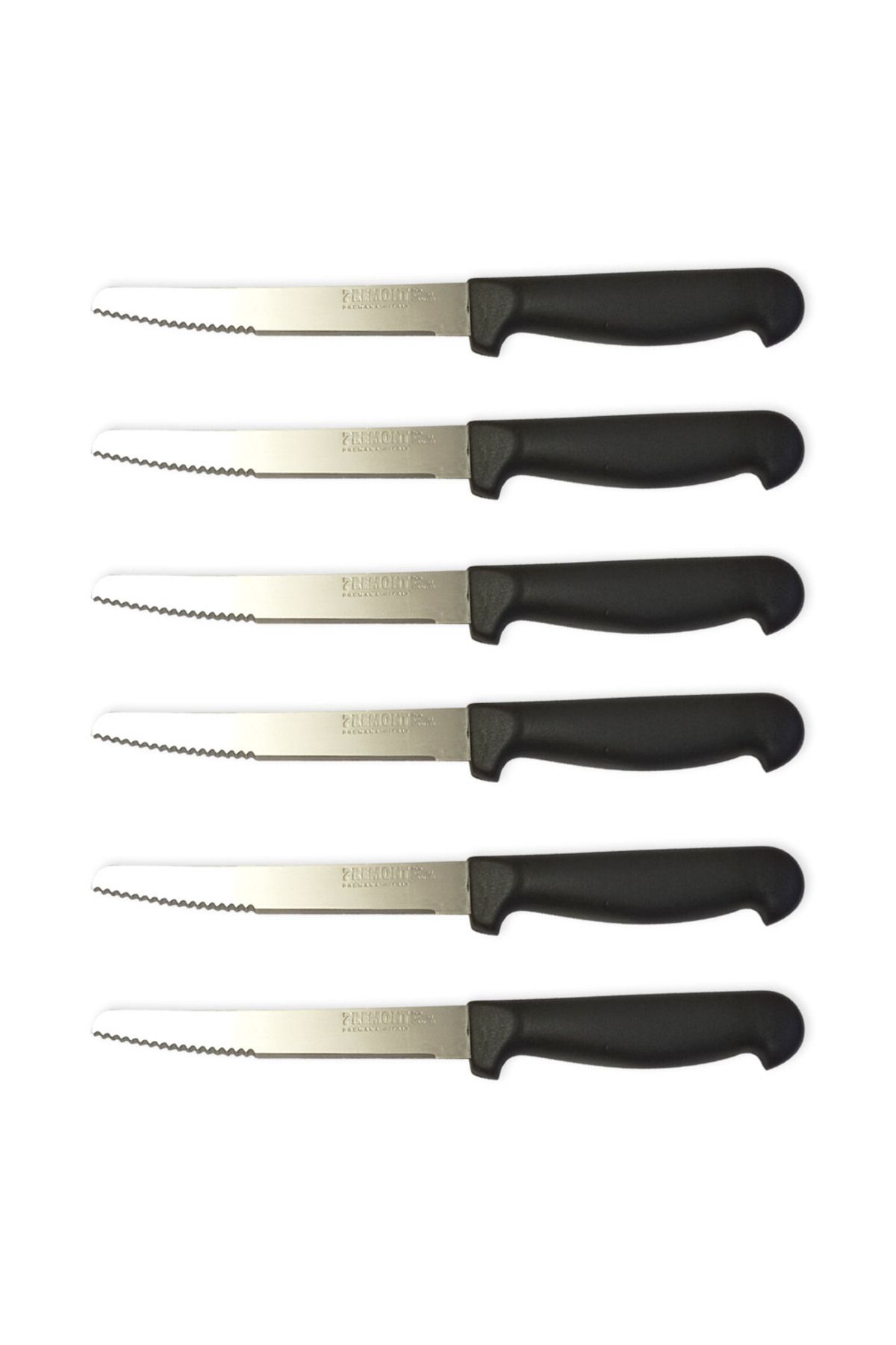 OEM Premont İtalyan 6 lı Tırtıklı + Düz Meyve, Sebze Bıçağı 11,5 cm