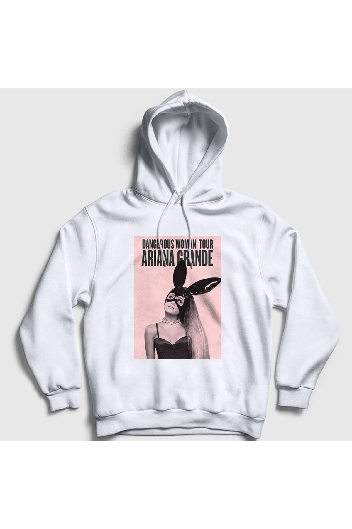 Presmono-Φούτερ Ariana Grande Unisex με λευκή κουκούλα - Dangerous Woman 152357 ττ 1