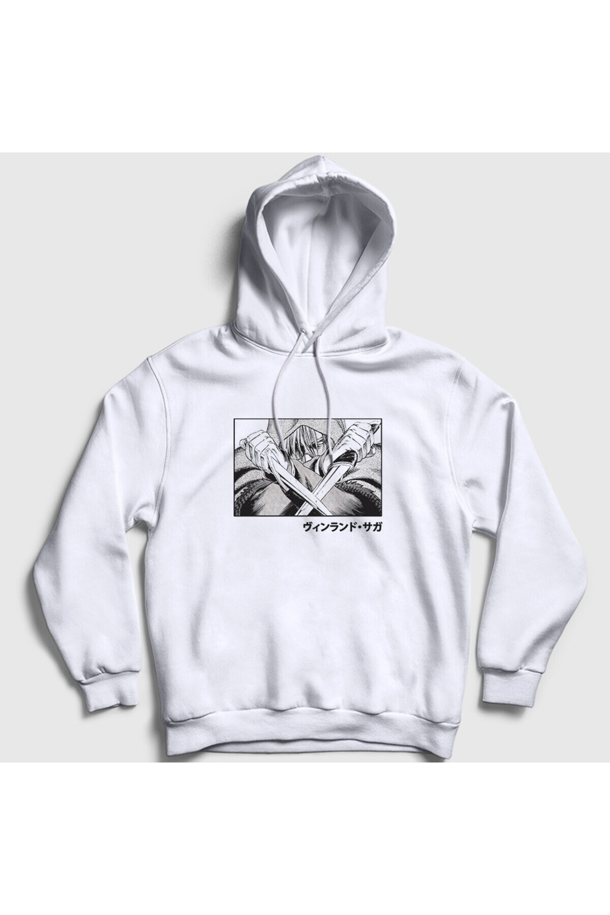 Presmono-Φούτερ Vinland Saga Anime Unisex με λευκή κουκούλα - Thorfinn 470141 ττ 1