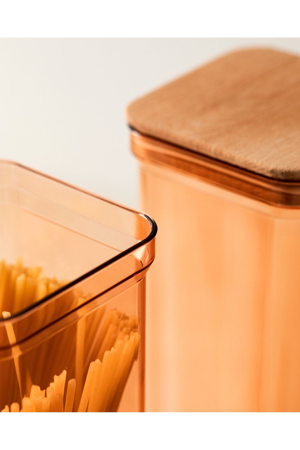 Madame Coco-Kaviera 2-Piece Storage Container with Wooden Lid - 2100 ml 2