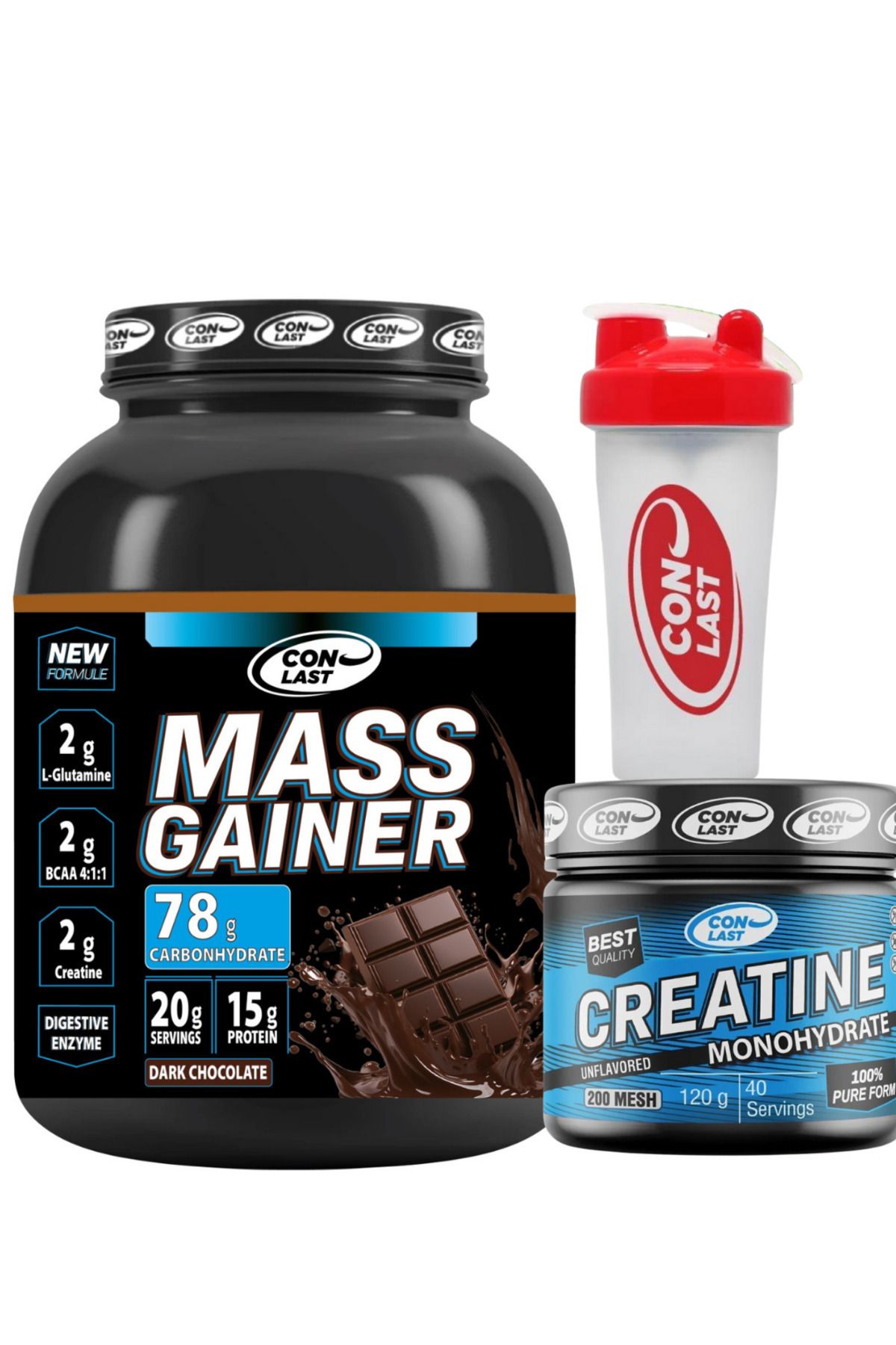 Conlast Mass Gainer 2000g/Creatıne 120g SHAKER Hediyeli