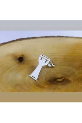 BUTİK GÜMÜŞ Gümüş Darbuka Figürlü Tek Küpe (BG-KP-095)