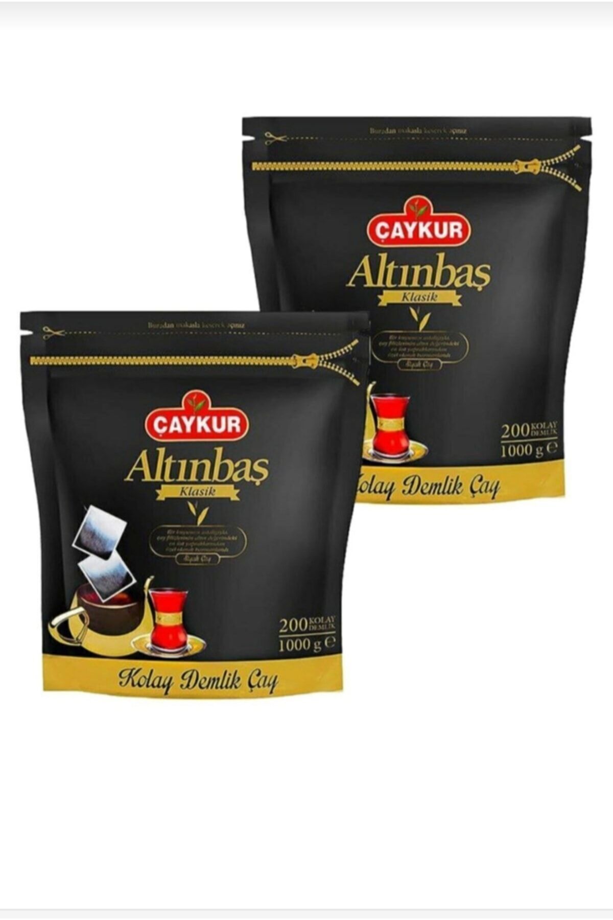 Çaykur Altınbaş Klasik Siyah Demlik Poşet Çay 200 X 5 G 2 Paket