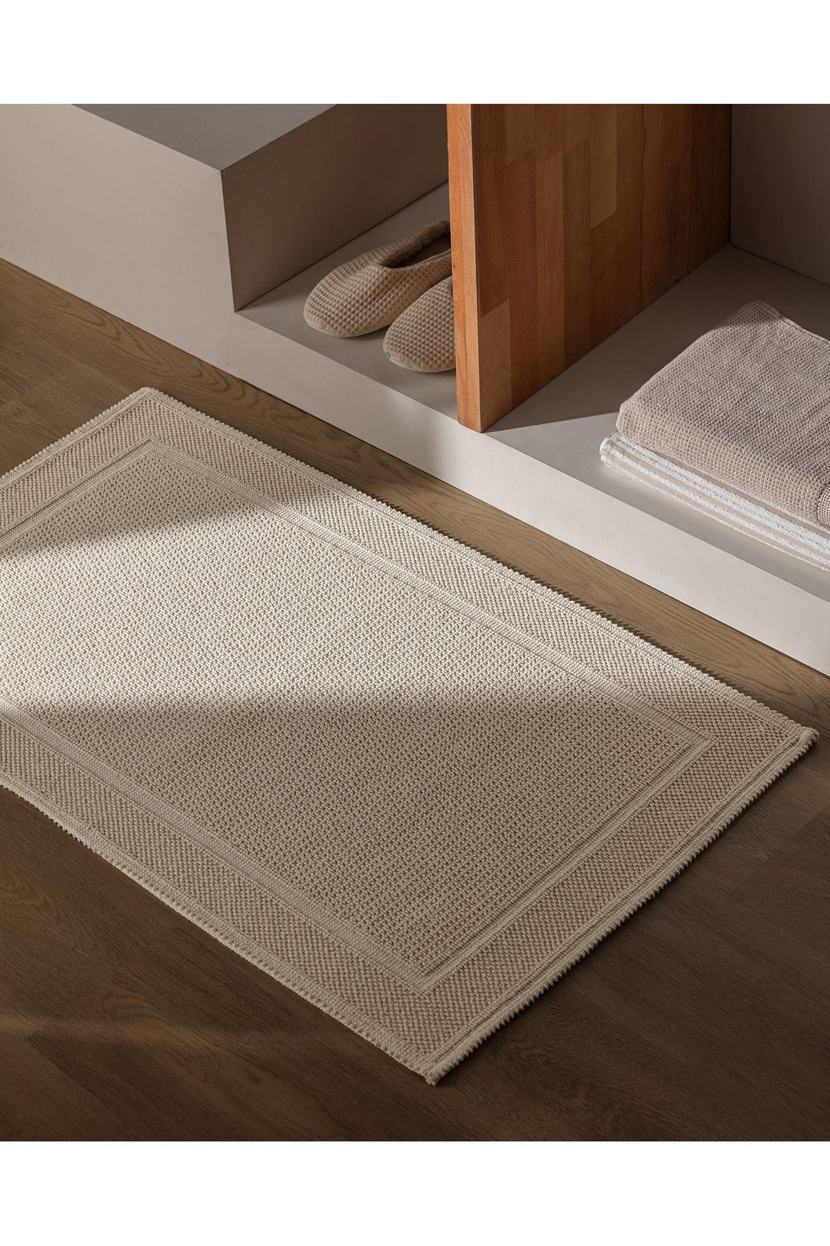 Barres Banyo Paspası - Bej - 60 x 100 cm
